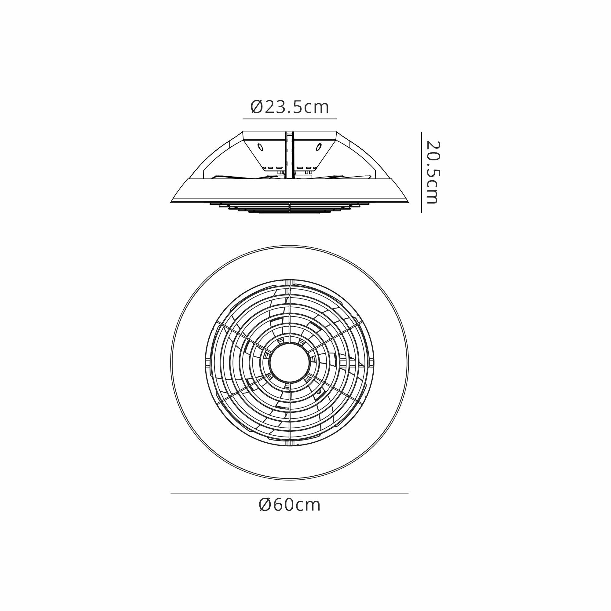 Samoa 60cm 70W LED Dimmable Ceiling Light With Built-In 35W DC Reversible Fan, White Finish c/w Remote Control, 5900lm