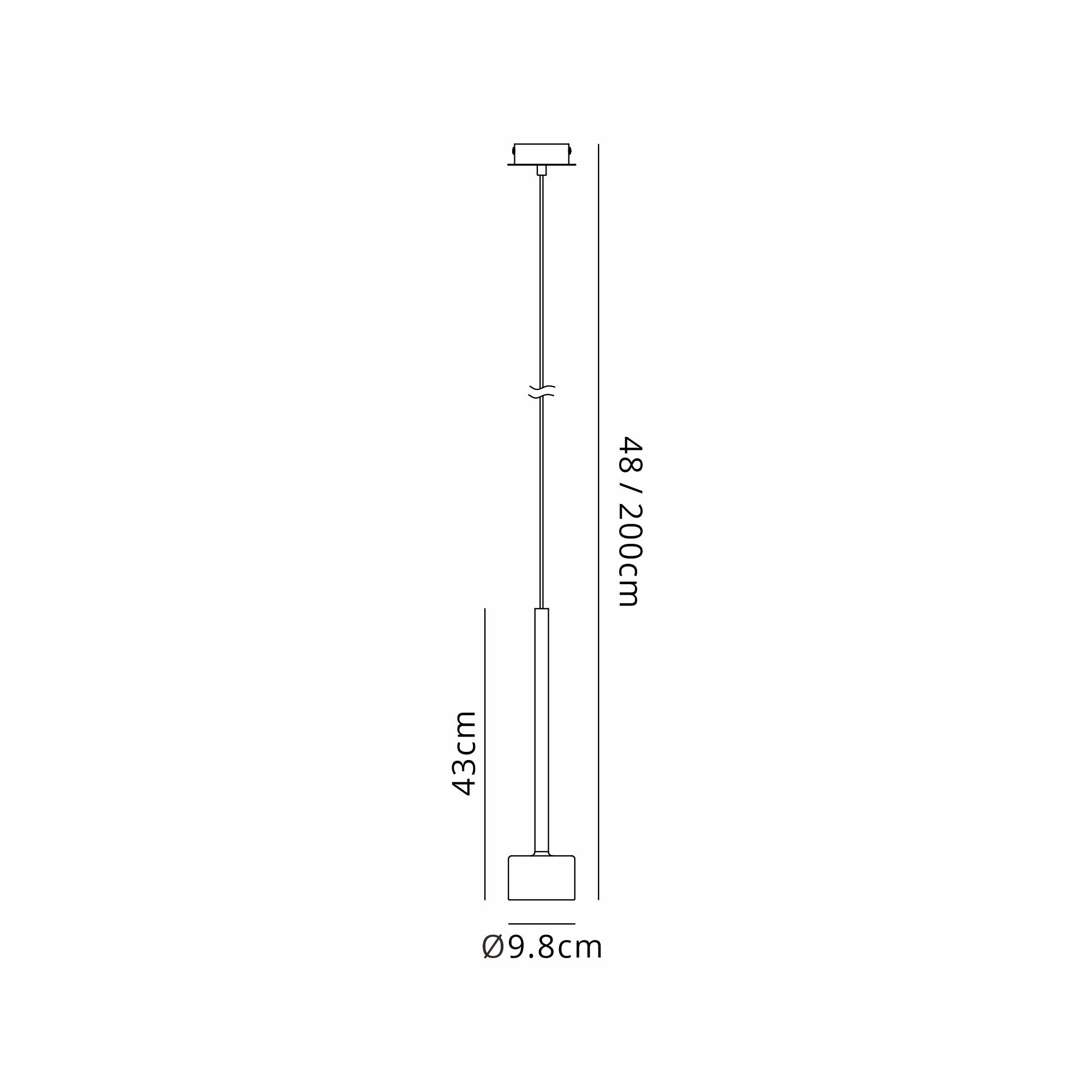 Tonic 9.8cm Dimmable Pendant, 1 Light, With Replaceable 12W LEDs, 3000K, Chrome/Black/Chrome Glass