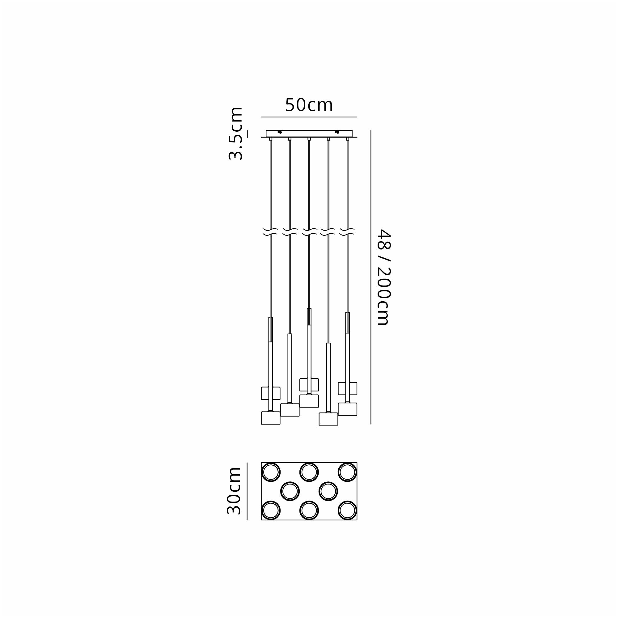 Tonic Rectangular Dimmable Pendant