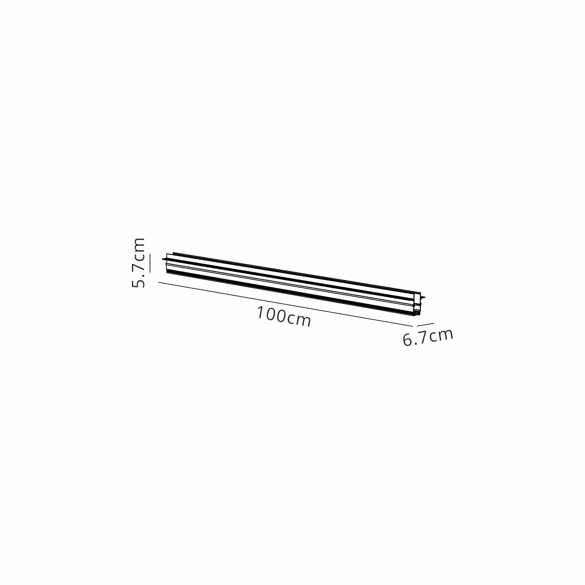 Magneto Recessed Track c/w Endcaps 1m, Black