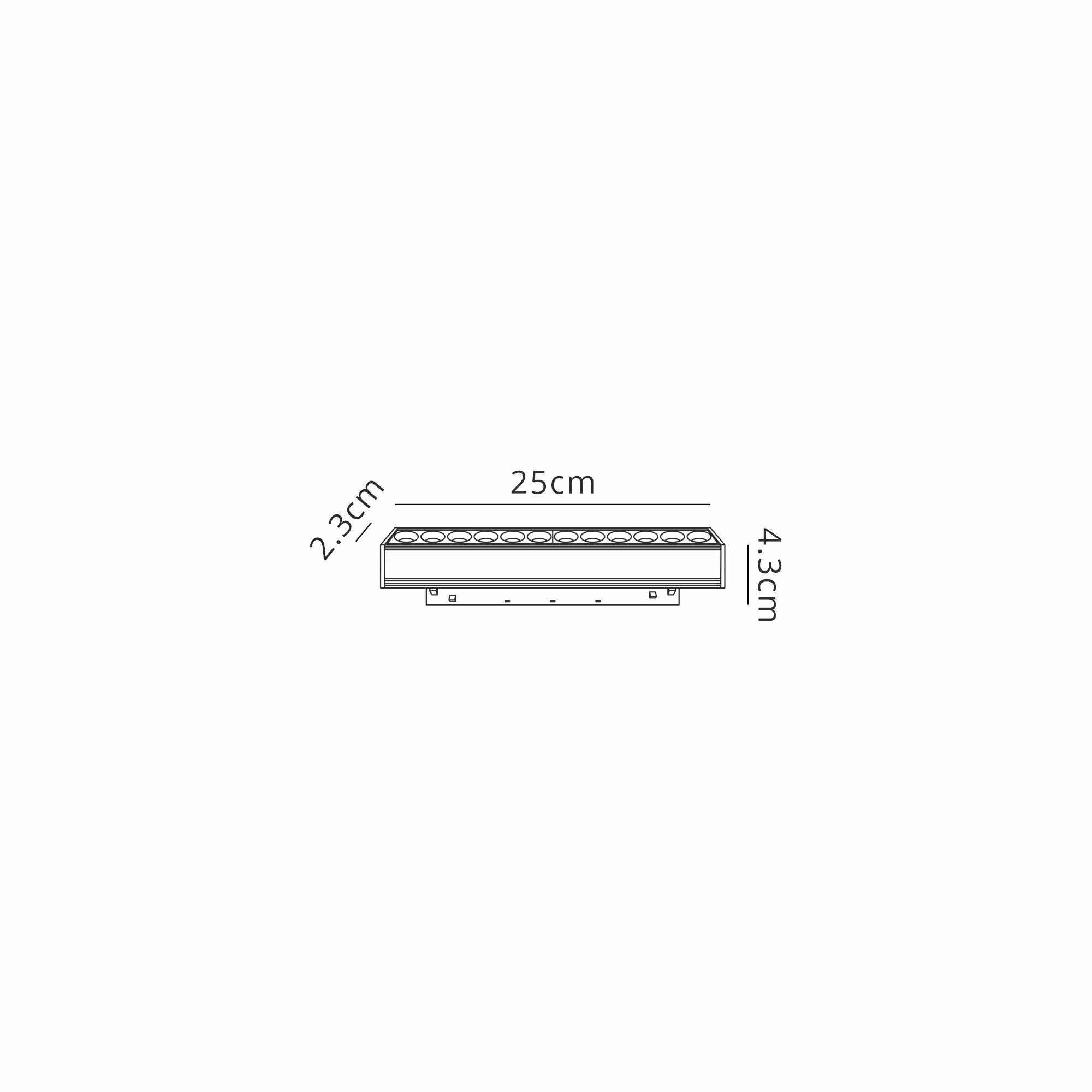 Magneto Linear Light COB, 250mm, 12W LED, 3000K, 960lm, Black, 3yrs Warranty