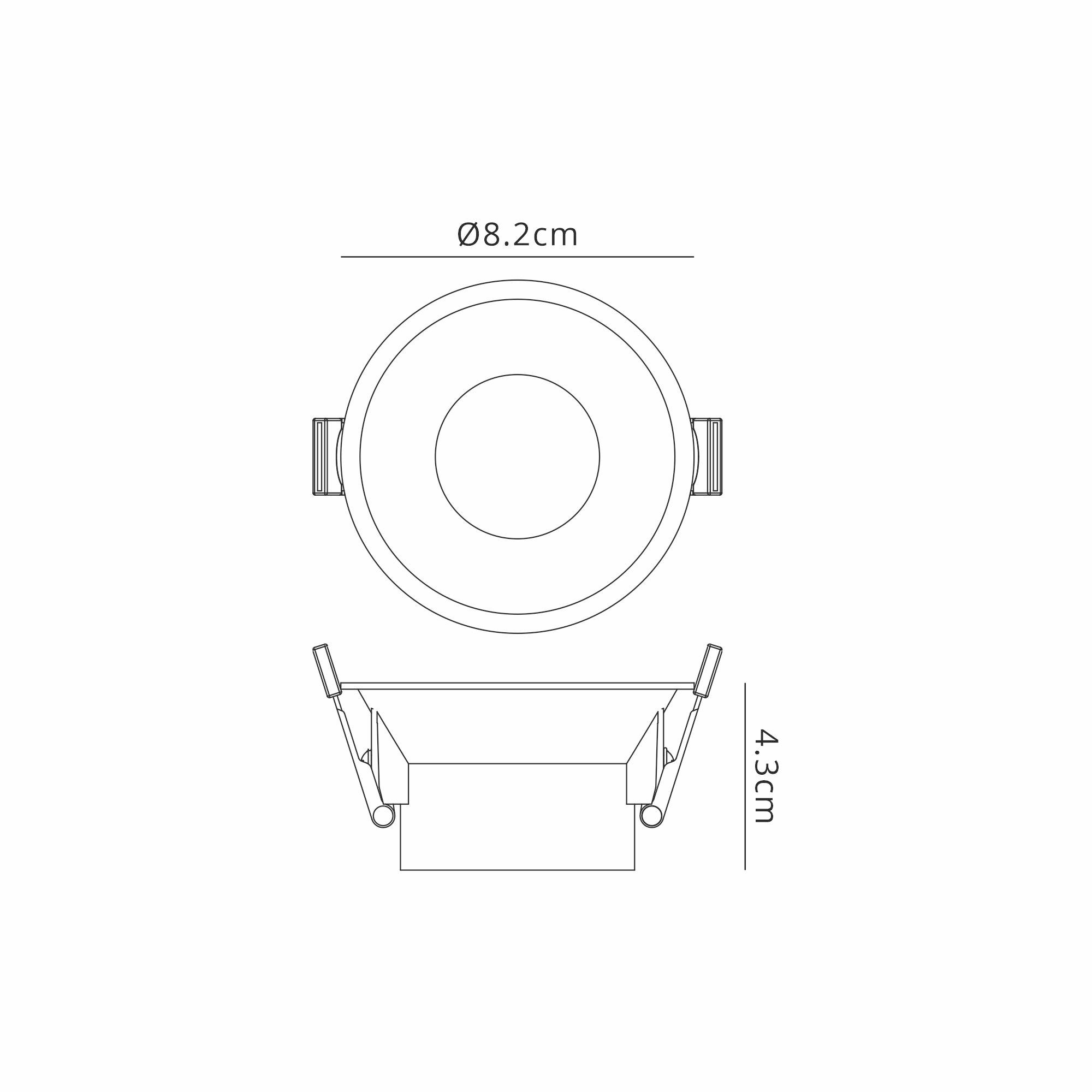 Trimasi 82 x 43mm Recessed Base, Sand White