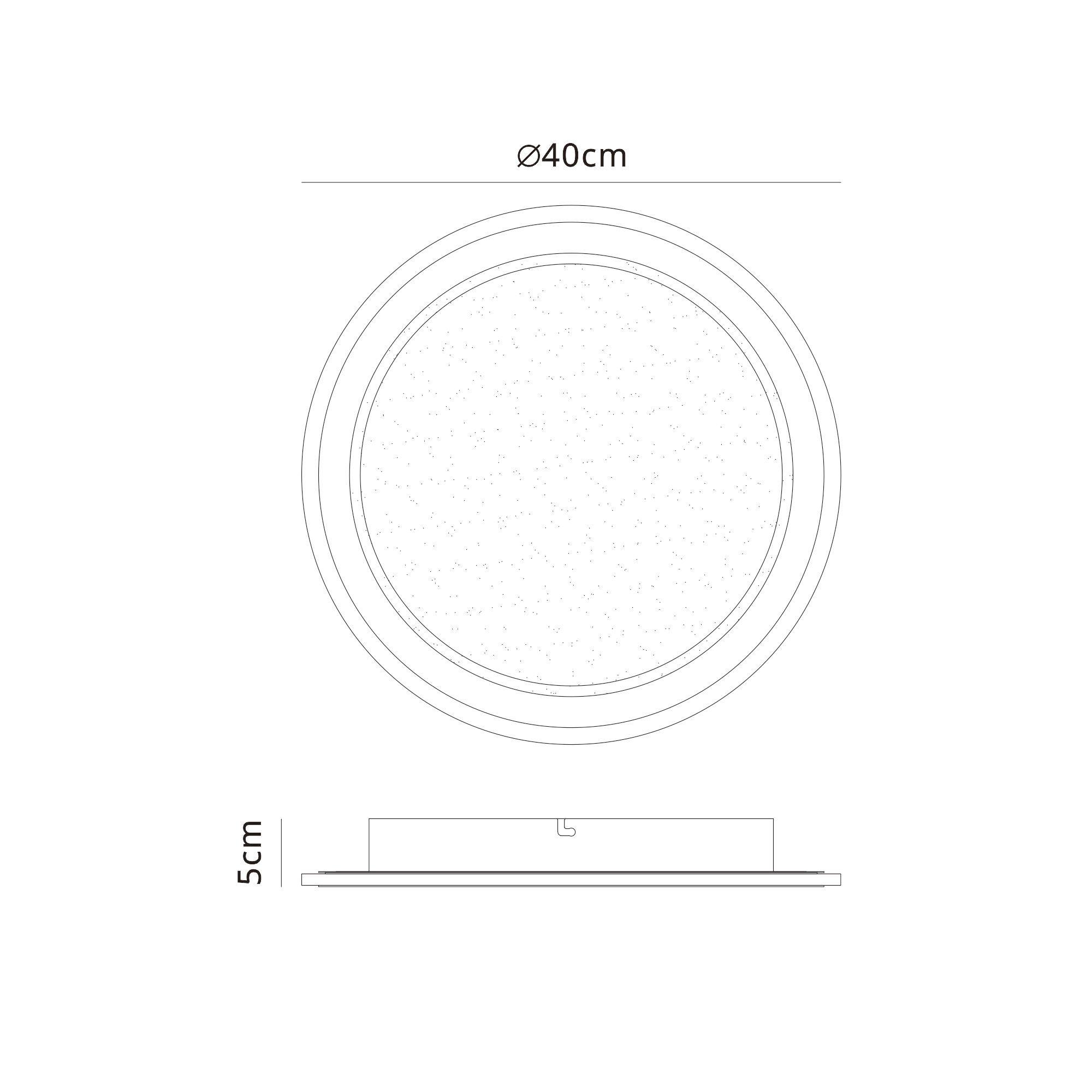 Tulum 40cm Ceiling Light, 24W LED, 3000-6000K Remote Controlled, 1800lm, White, 3yrs Warranty