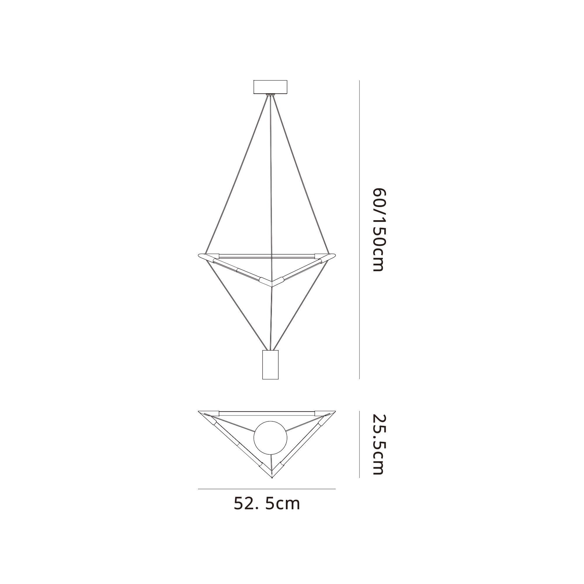 Electra Small Pendant 7W + 14W LED, 3000K, 1600lm, Black/Black Chrome/White Acrylic, 3yrs Warranty