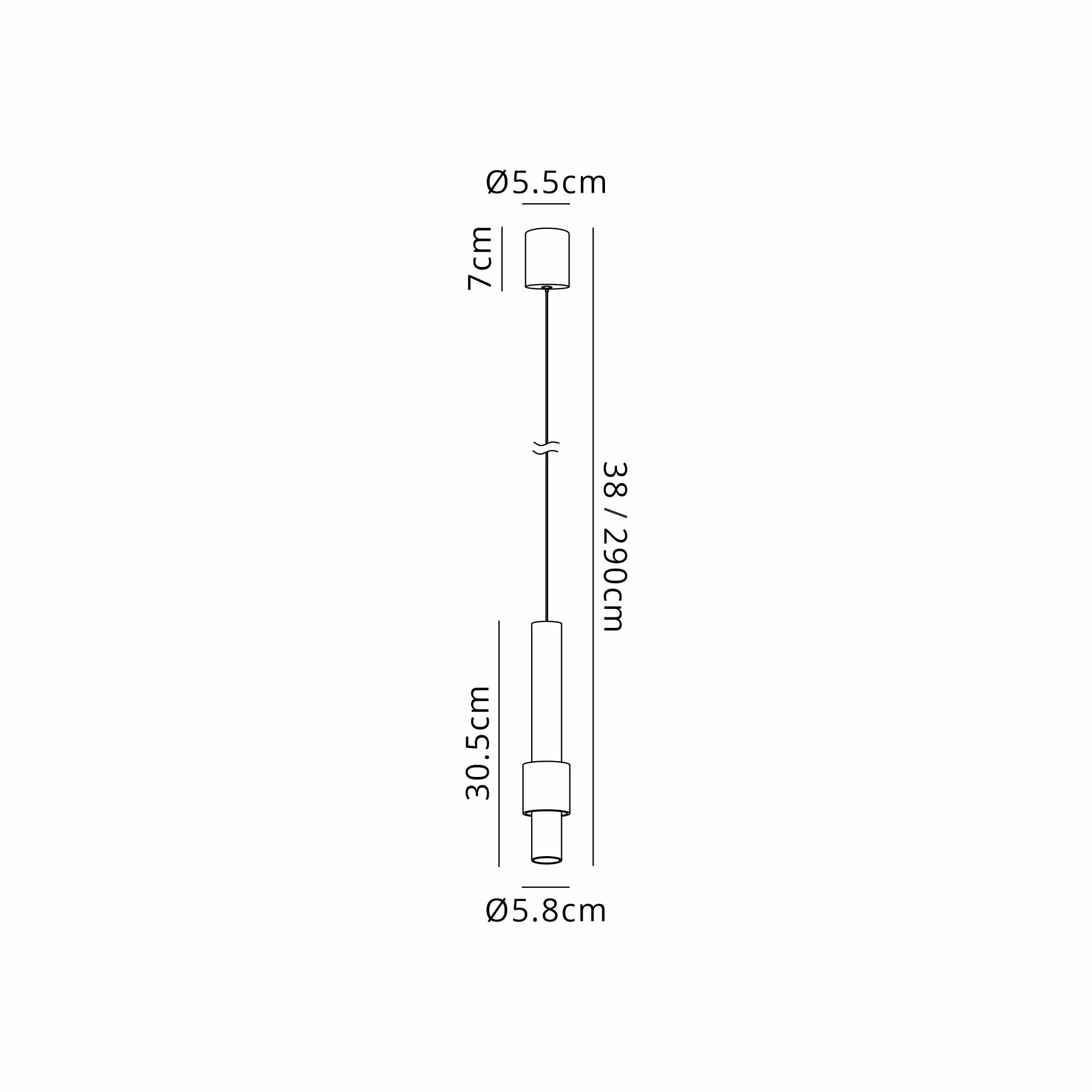 Clifton 5.8cm 1 Light Pendant, 7W LED, 3000K, 770lm, White, 3yrs Warranty