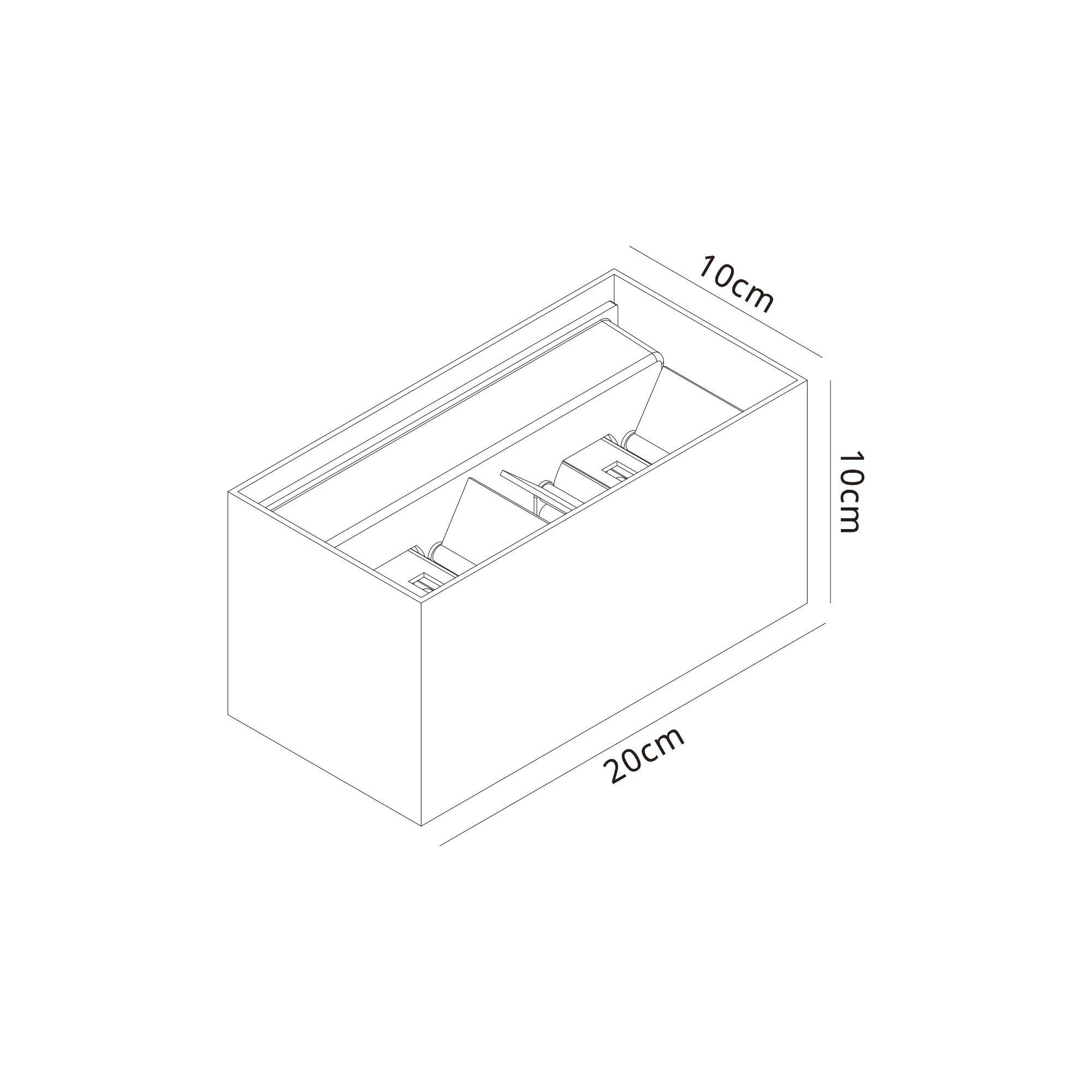 Davos Rectangle Wall Lamp Dimmable