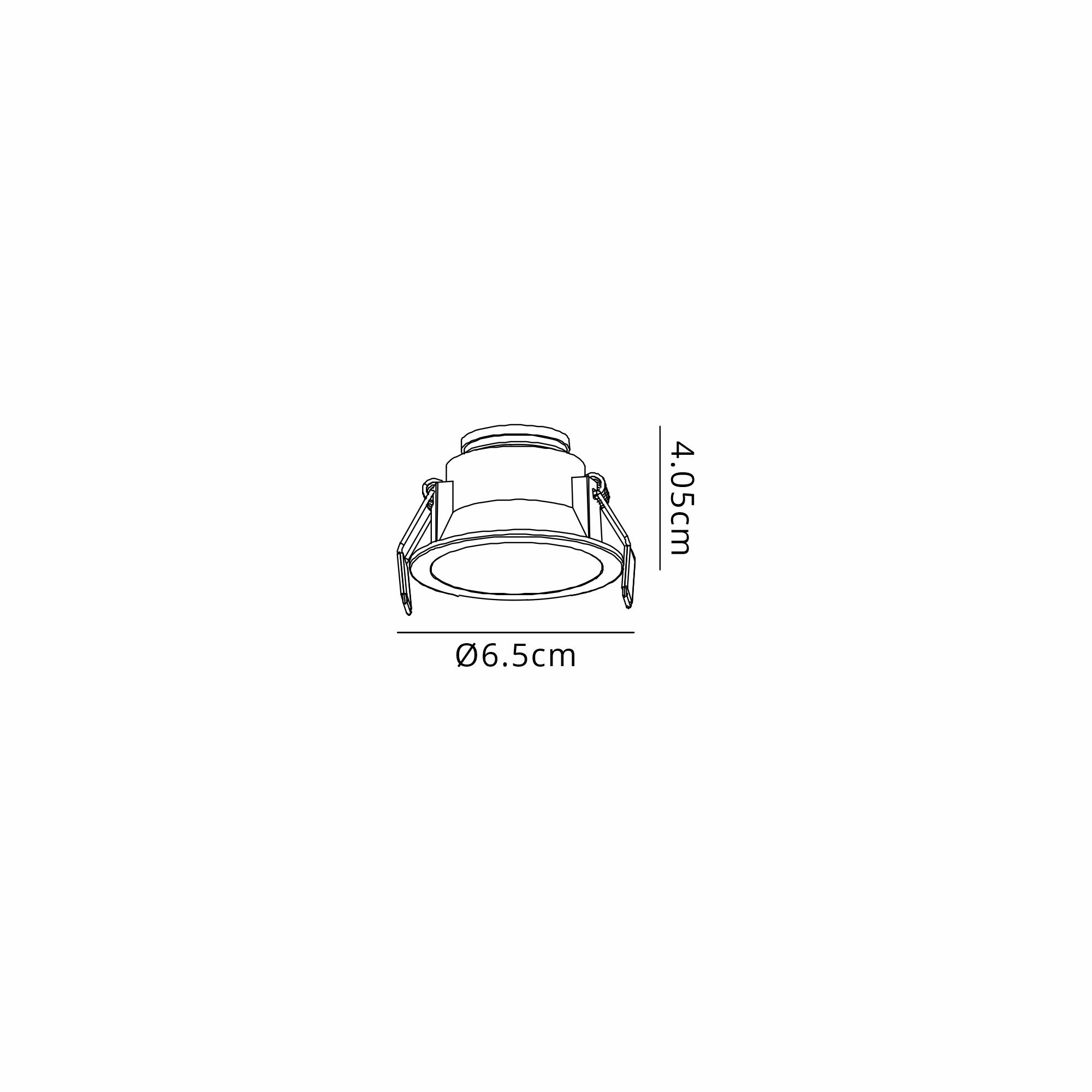 Sunset 65 x 74mm Recessed Base, Cut Out: 55mm, White