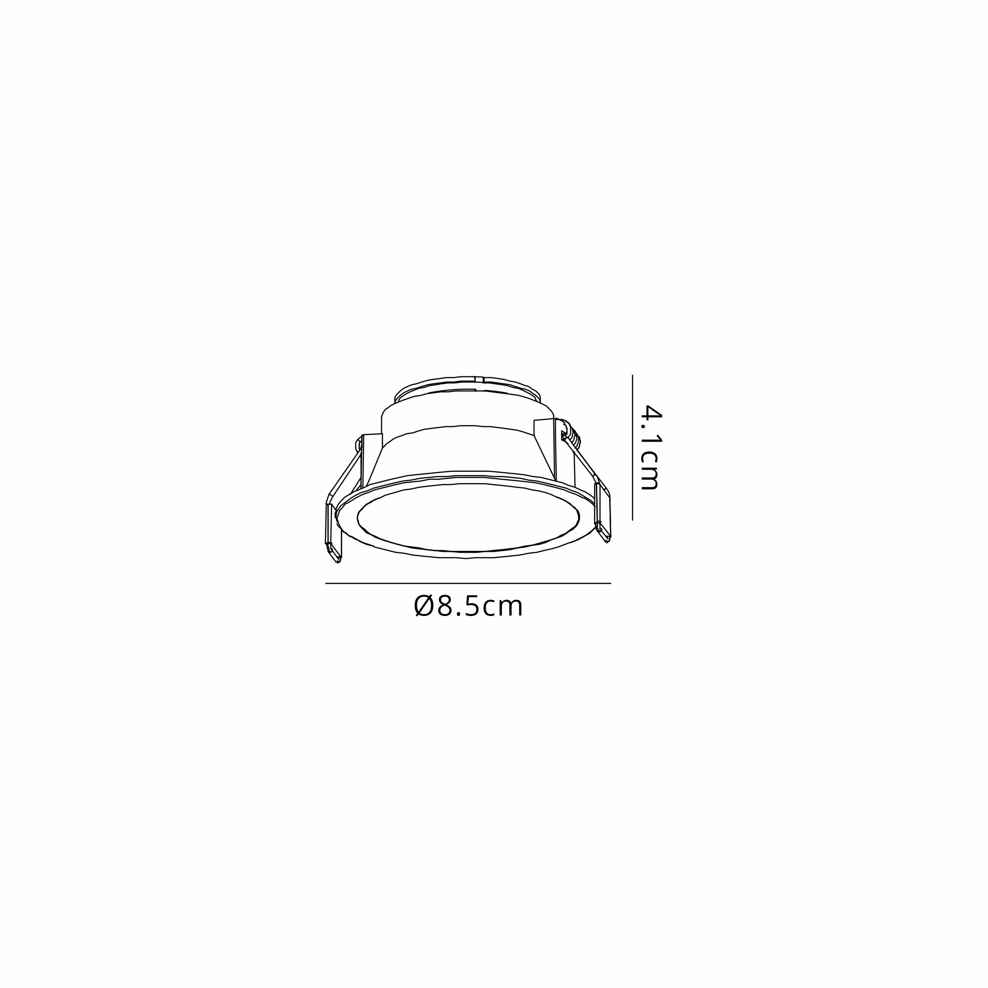 Sunset 85 x 87mm Recessed Base, Cut Out: 75mm, Gold