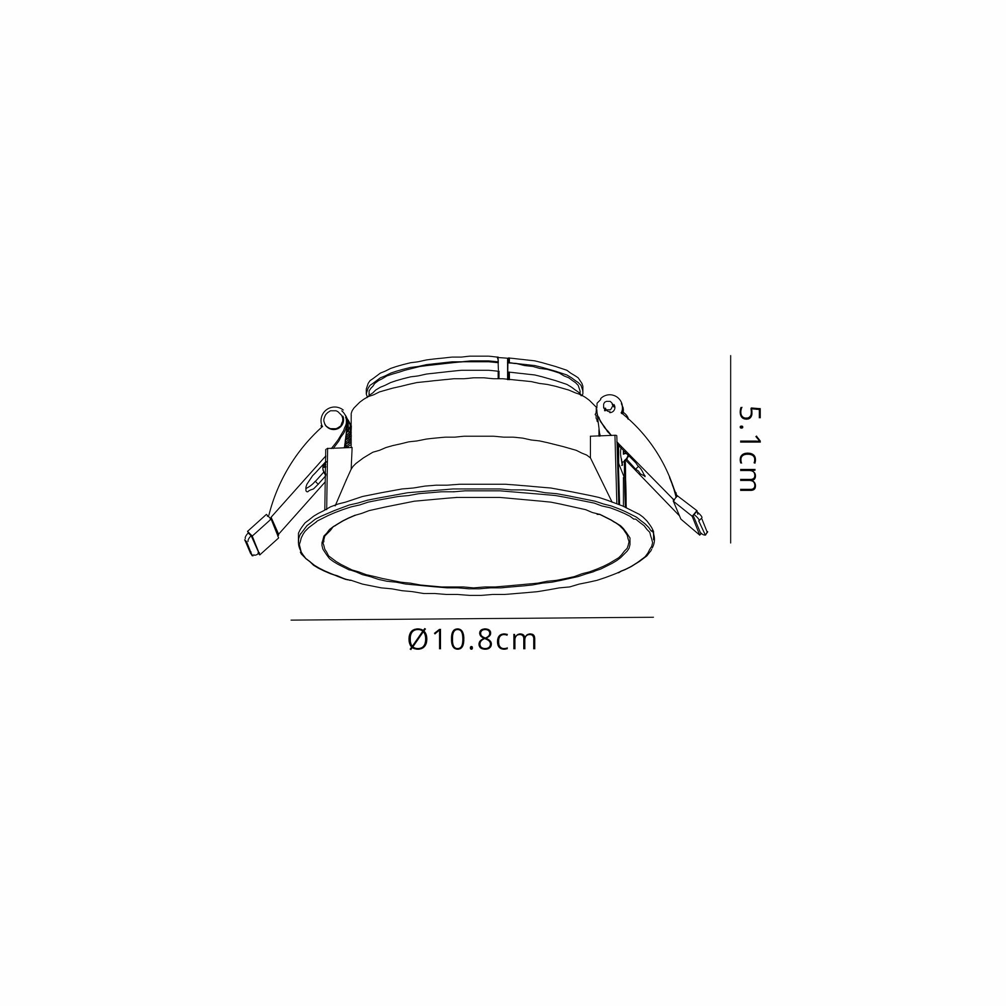 Sunset 108 x 98mm Recessed Base, Cut Out: 95mm, Black