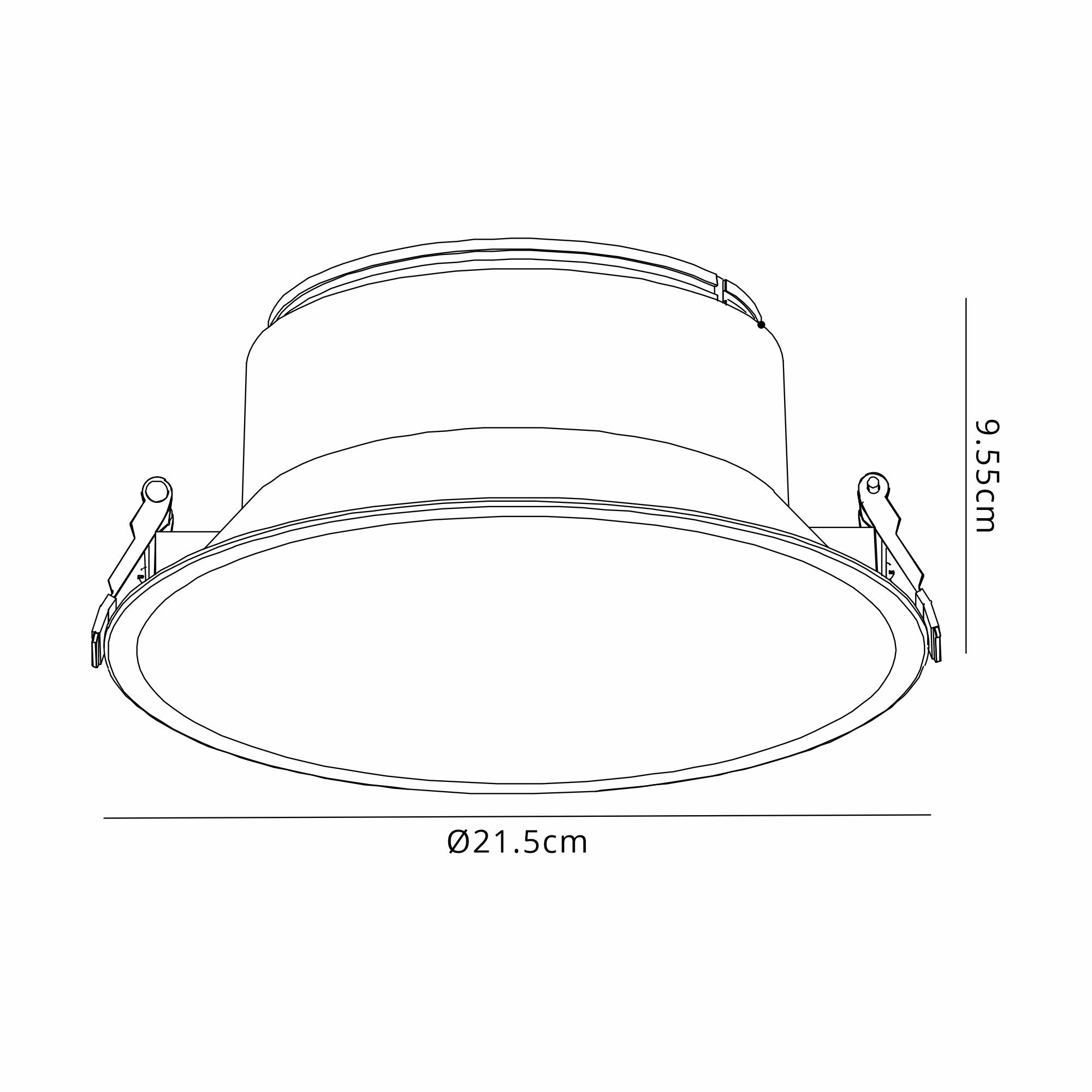 Sunset 215 x 152mm Recessed Base, Cut Out: 200mm, Black