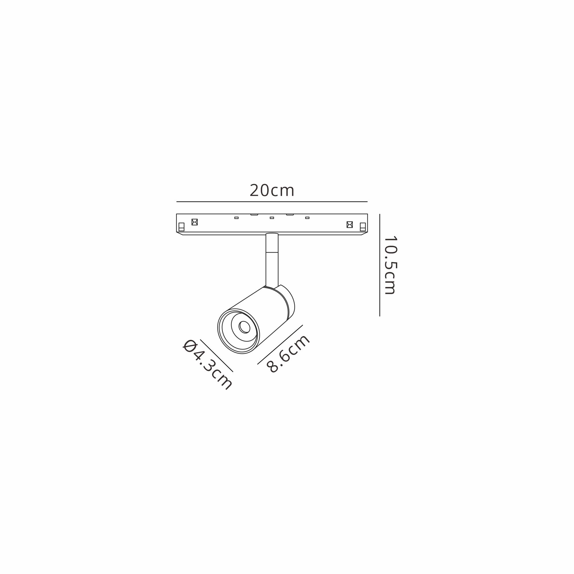 Magneto Track Spotlight Triac Dimmable