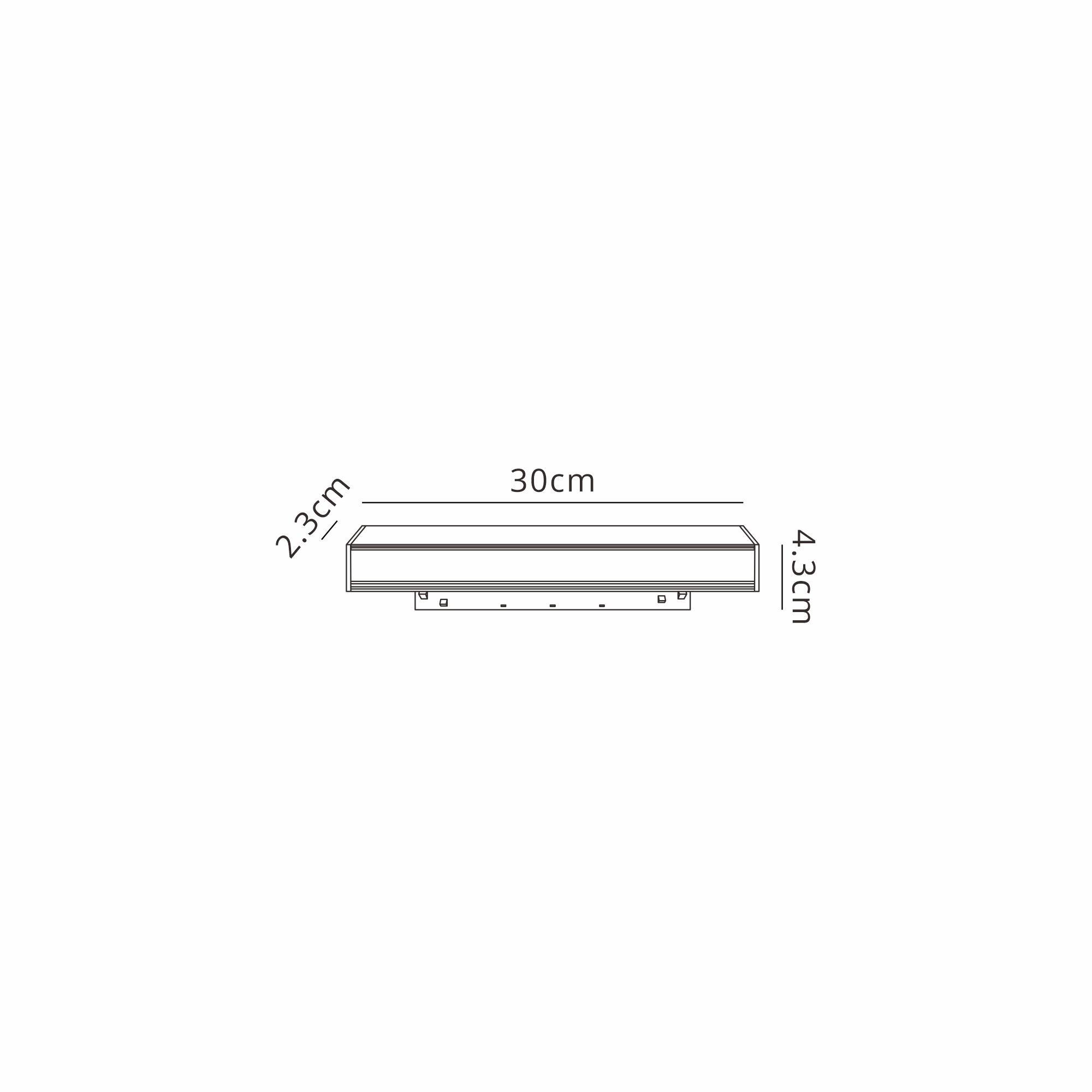 Magneto Linear Light Diffuser Triac Dimmable, 300mm, 8W LED, 2700K, 640lm, Black, 3yrs Warranty