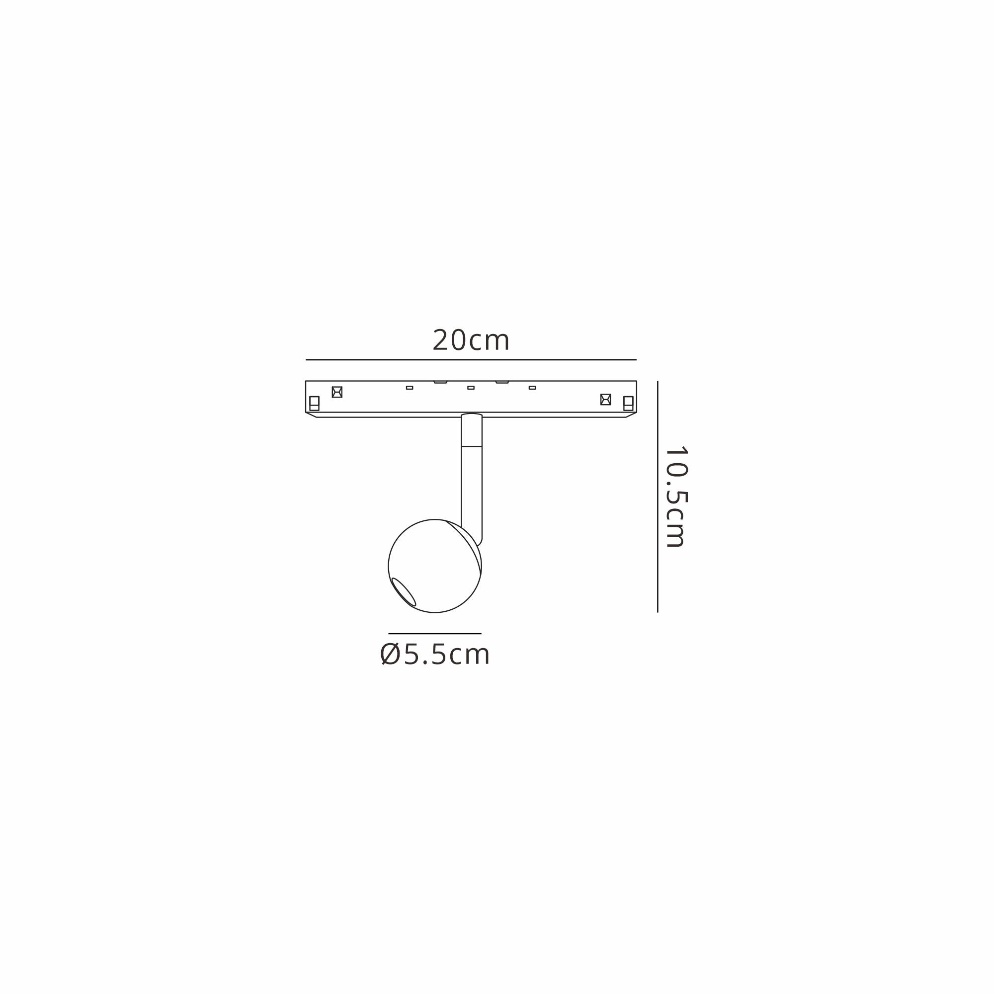 Magneto Track Ball Spotlight Triac Dimmable