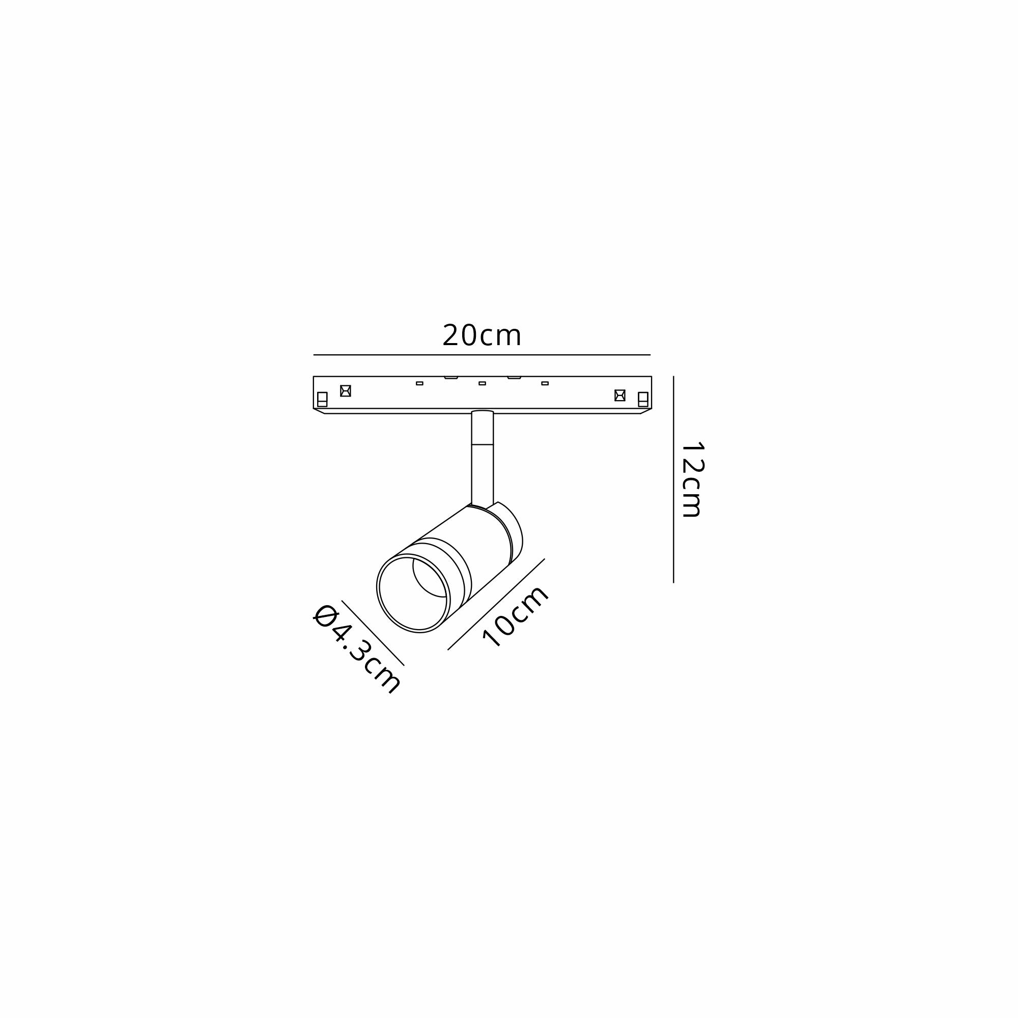 Magneto Spotlight Triac Dimmable, 7W LED, 2700K, 540lm, Black, 3yrs Warranty