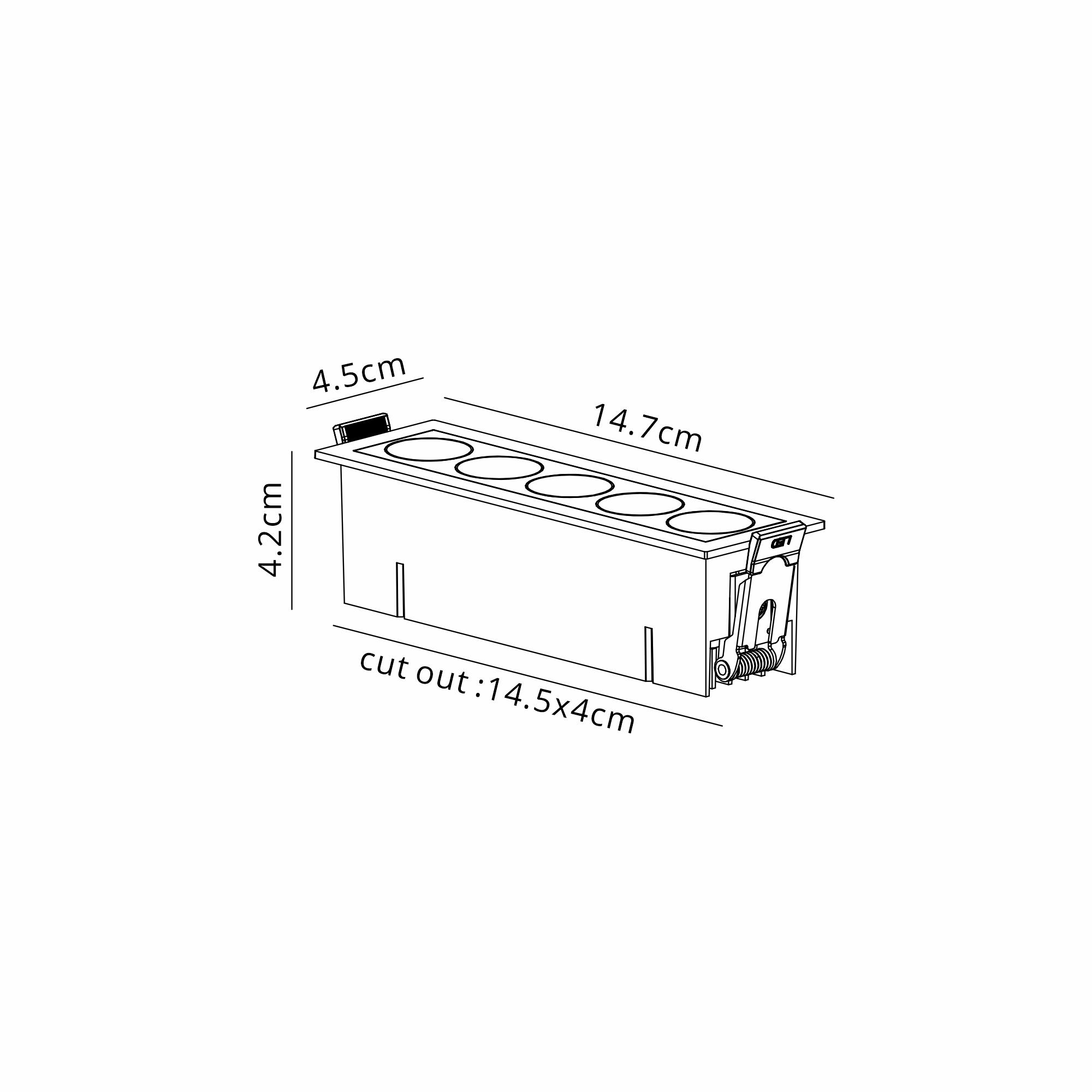 Blau Linear Recessed Spotlight
