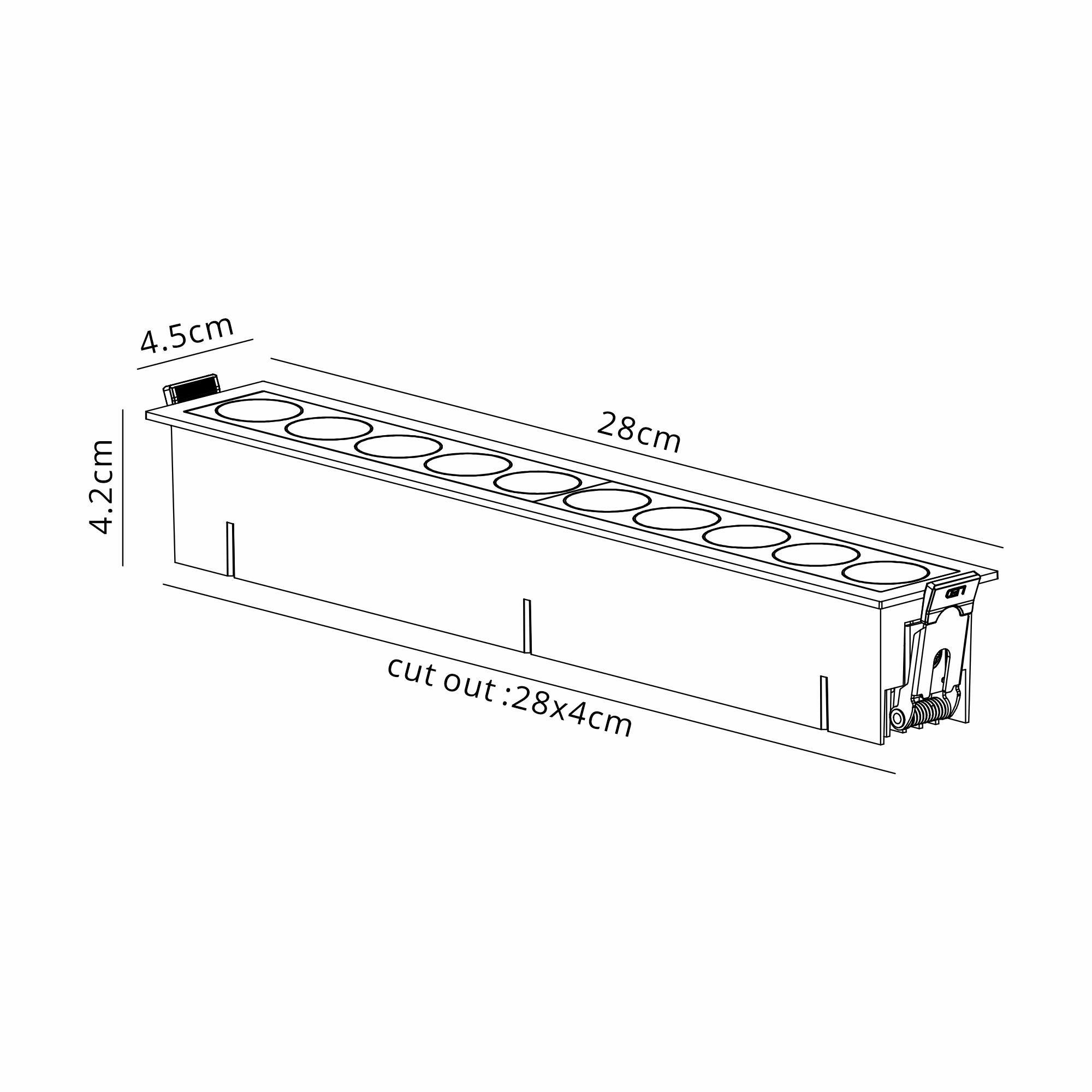 Blau Linear Recessed Spotlight