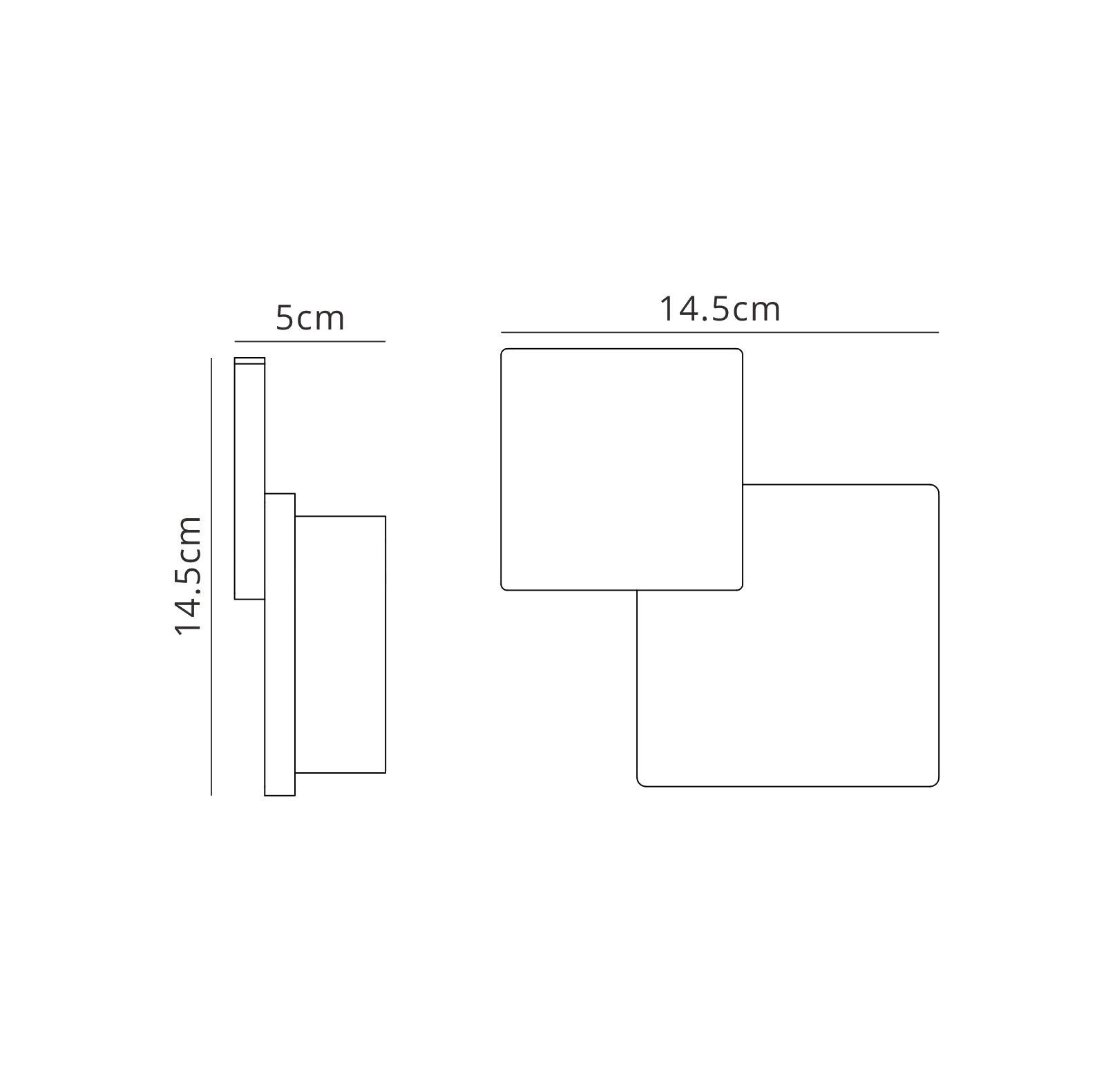 Tahiti Wall Light Squares 5W LED 3000K Matt White, 285lm, 3yrs Warranty