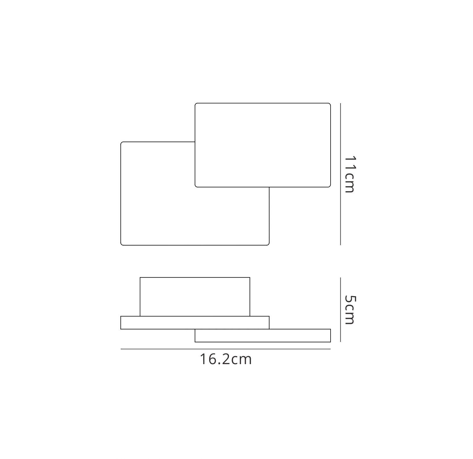 Tahiti Wall Light Rectangles 5W LED 3000K Matt White, 285lm, 3yrs Warranty