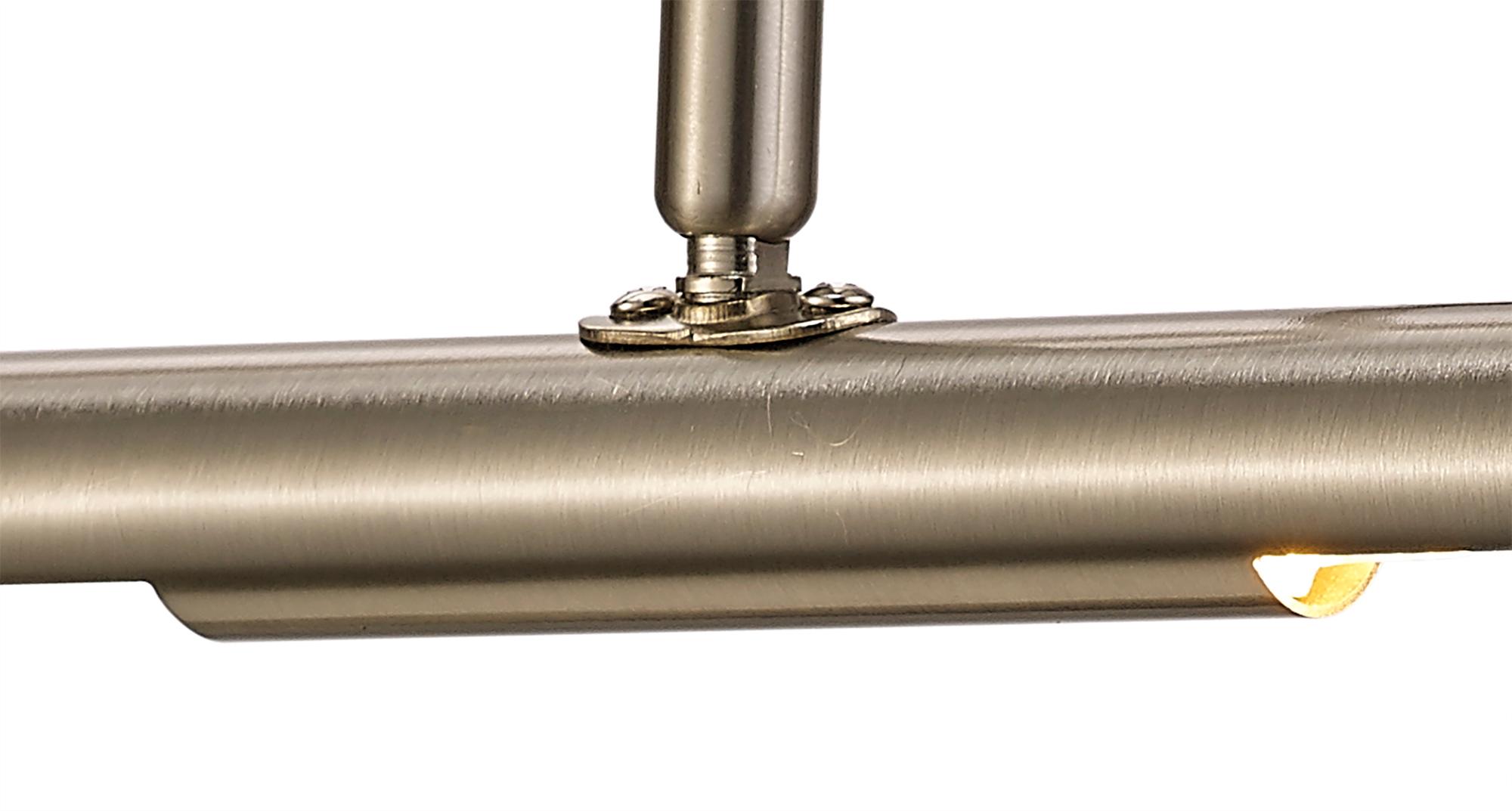 Abacus 60cm 16W Replaceable LED Dimmable Wall/Picture Light Switched 4000K Satin Nickel
