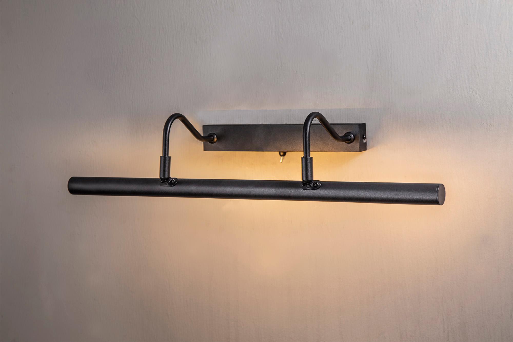 Abacus 60cm 16W Replaceable LED Dimmable Wall/Picture Light Switched 6000K Satin Black