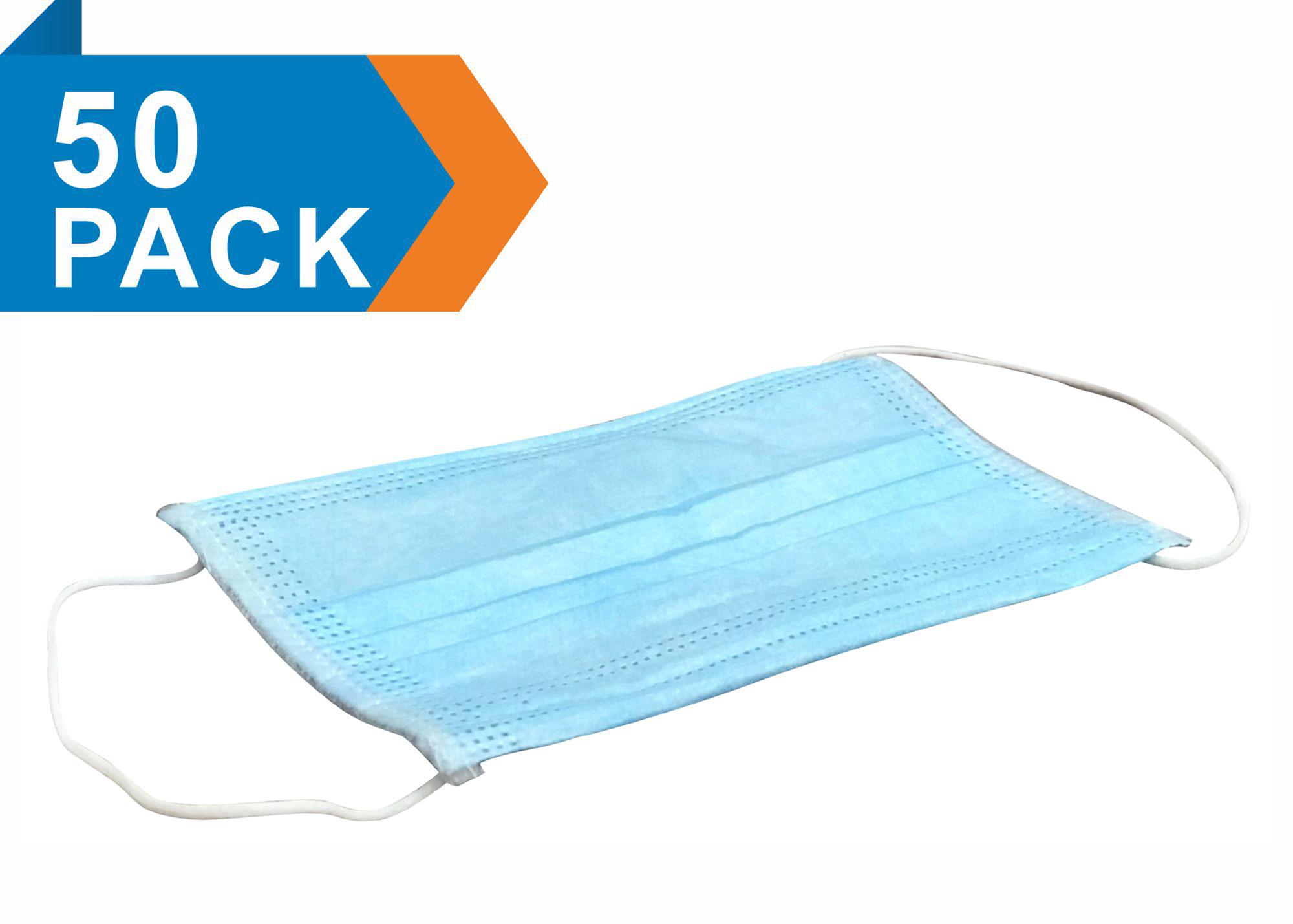 * Disposable Basic Mask, (Pack 50) High Standard PP Non-Woven Fabrics, Filtering Effects Of Raw Materials =95%, Breathable And Comfortable.