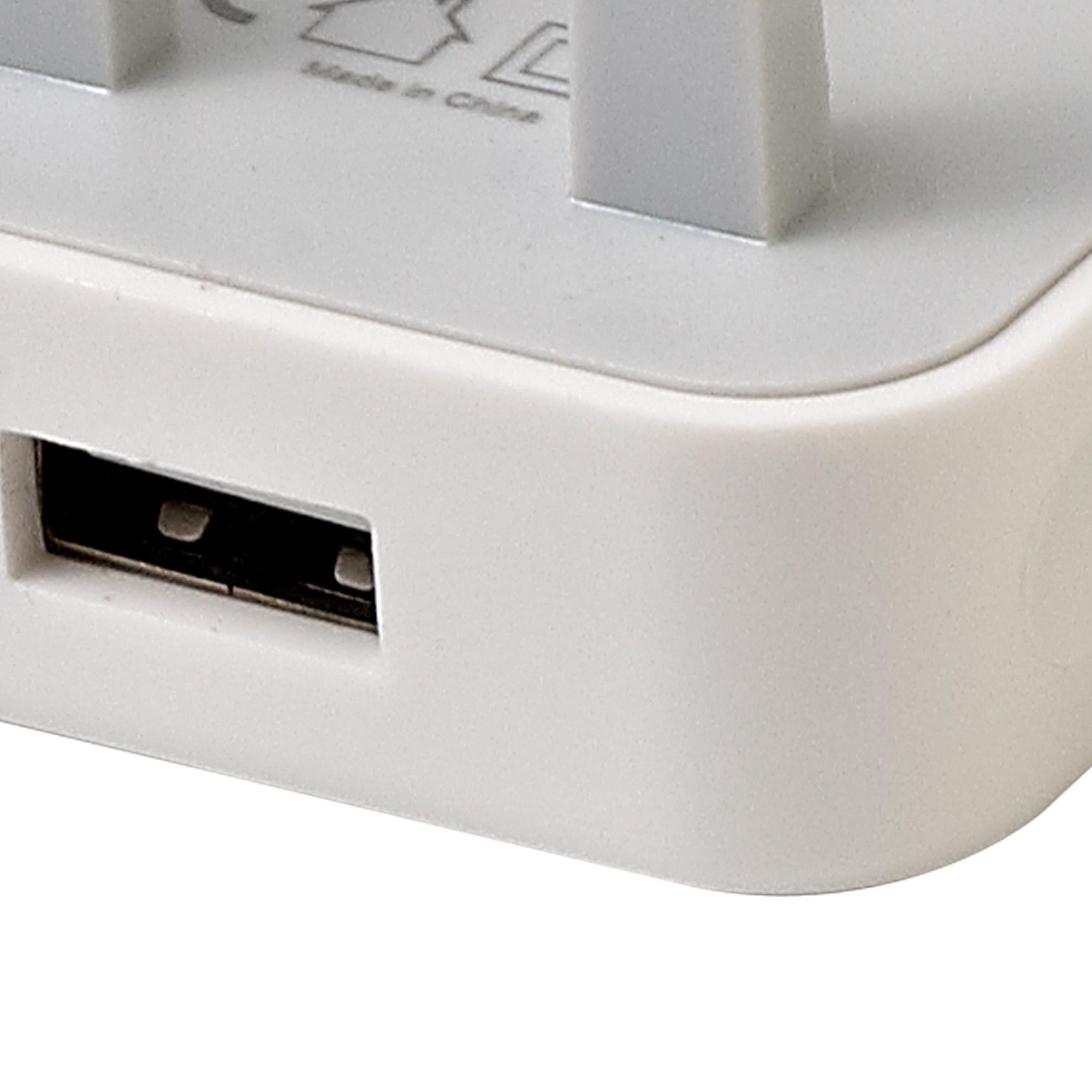 Additions USB White Plugtop 5V, 1A Output