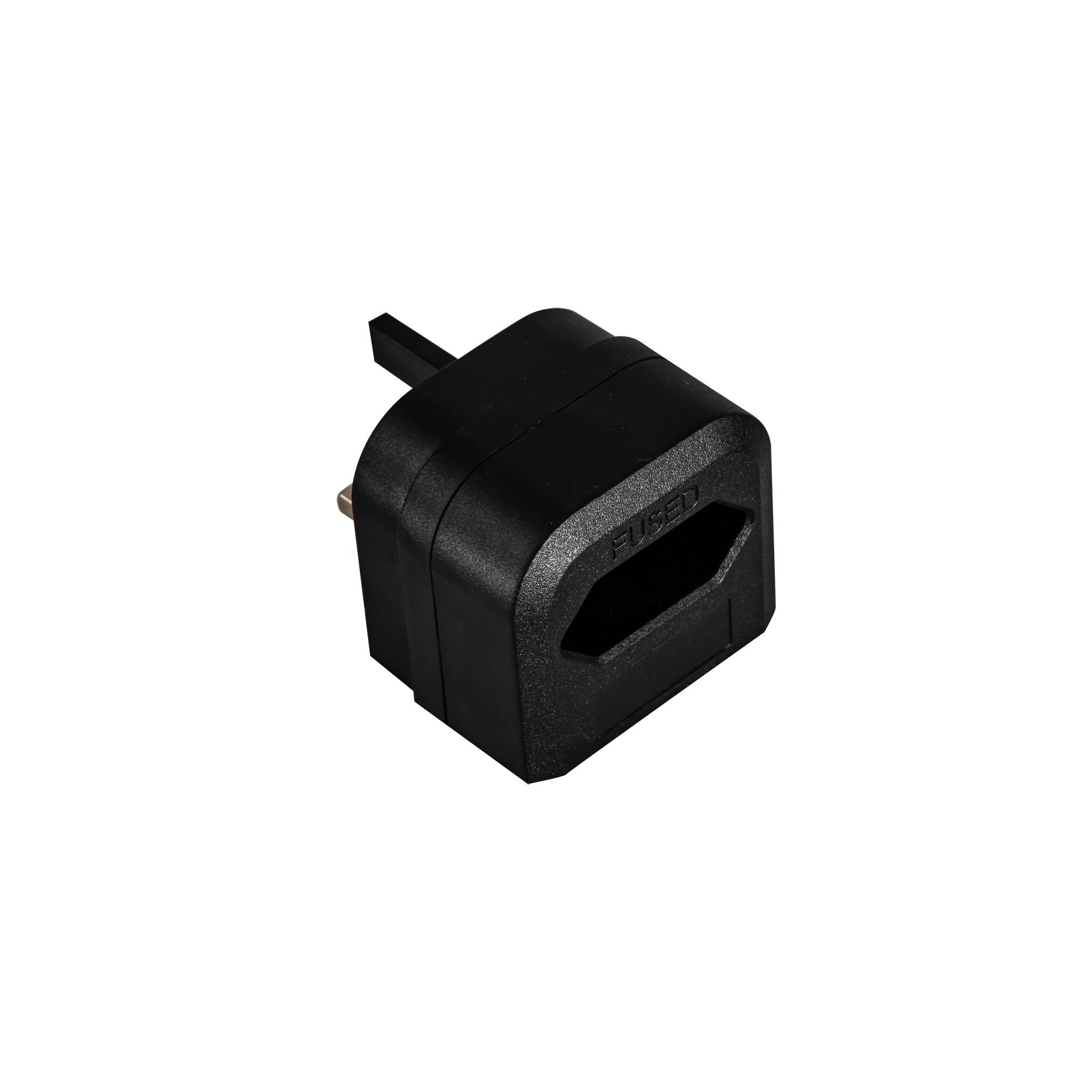 Additions 3A EU-UK Black Plug Converter