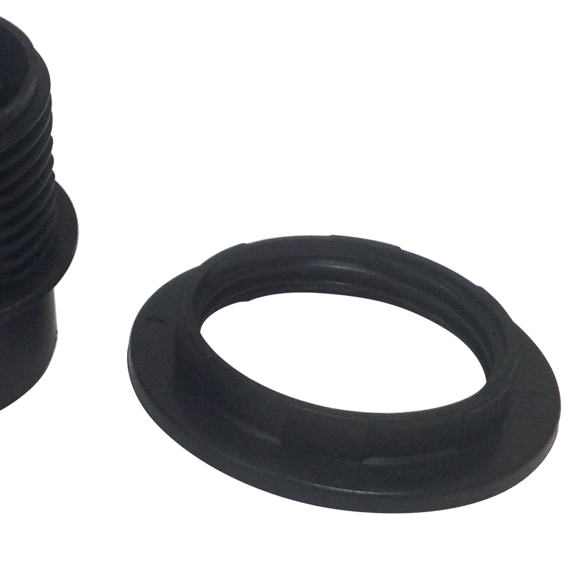 Additions E27 Black Lampholder With Shade Ring Support