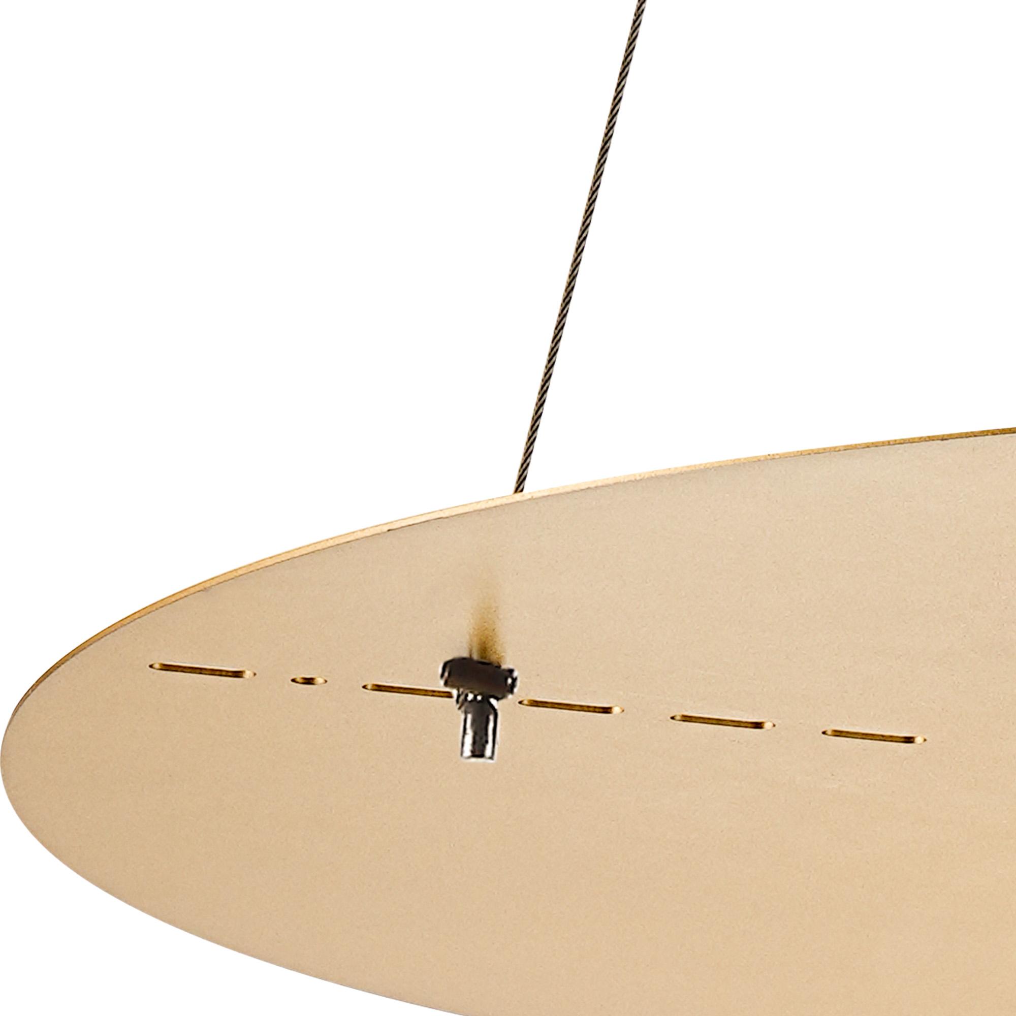 *Lowan 59cm, 3m French Gold/Painted Gold, Suspension Plate c/w Power Cable For Lowering Flush Fittings , Max Load 40kg (ONLY TESTED FOR OUR PRODUCTS)