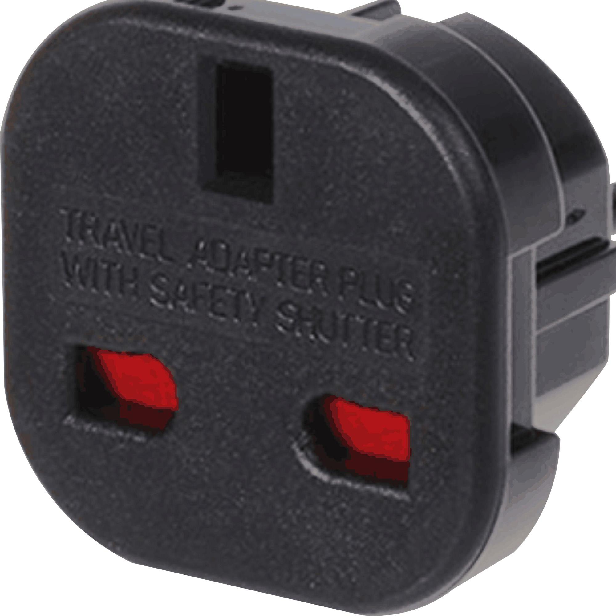 Additions 3A UK-EU Black Plug Converter
