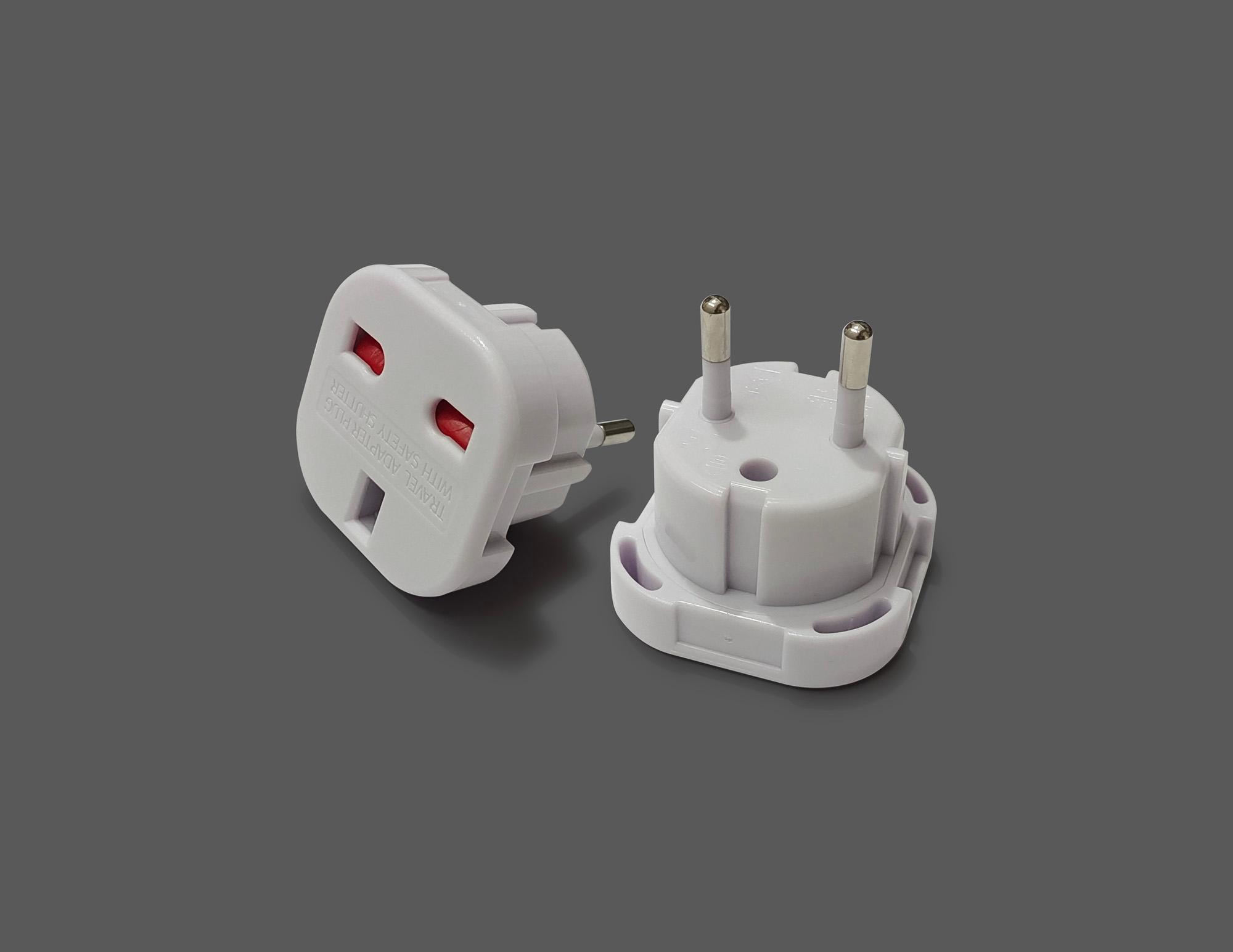 Additions 3A UK-EU White Plug Converter