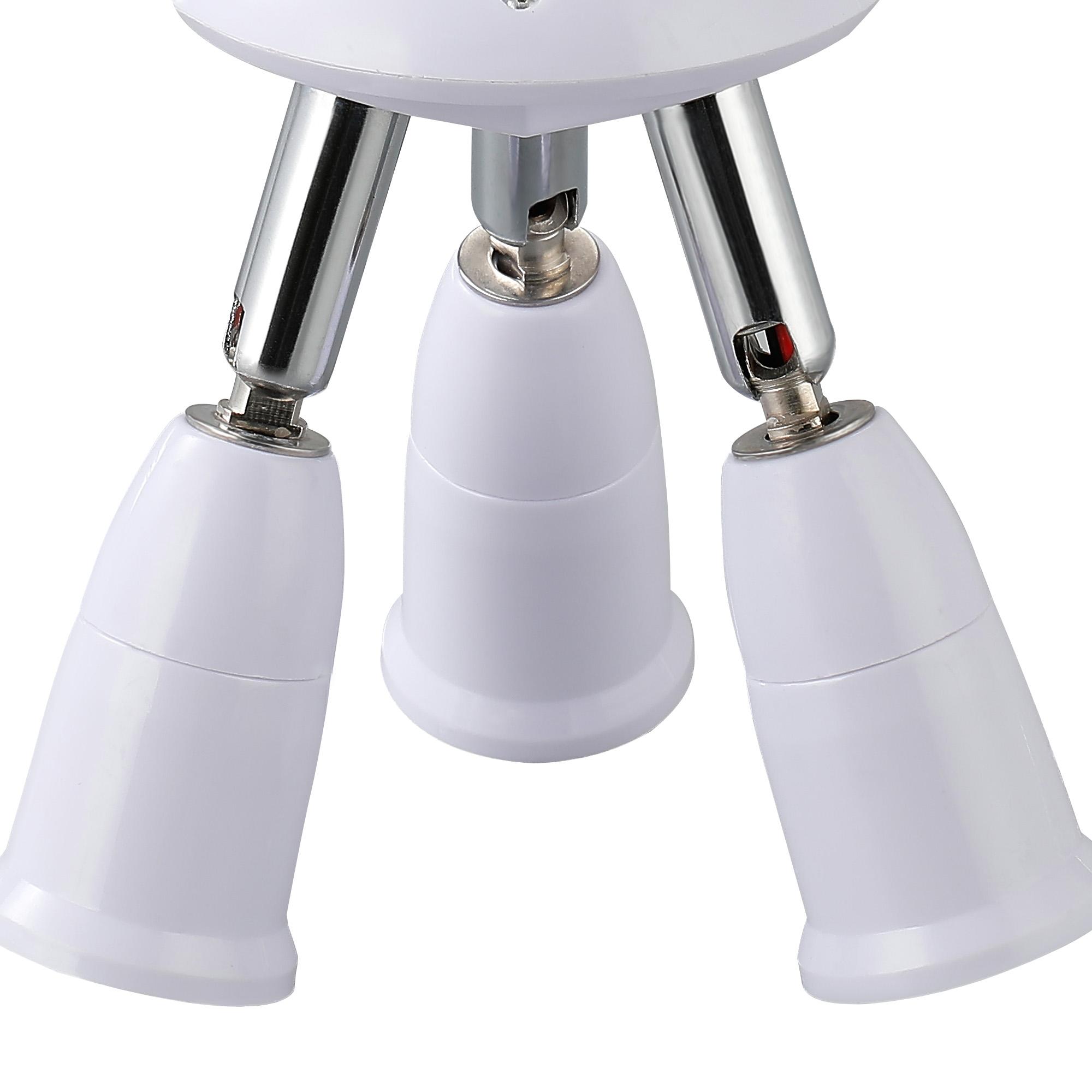 Additions 1 to 3 E27 Converter White Adjustable Lampholders