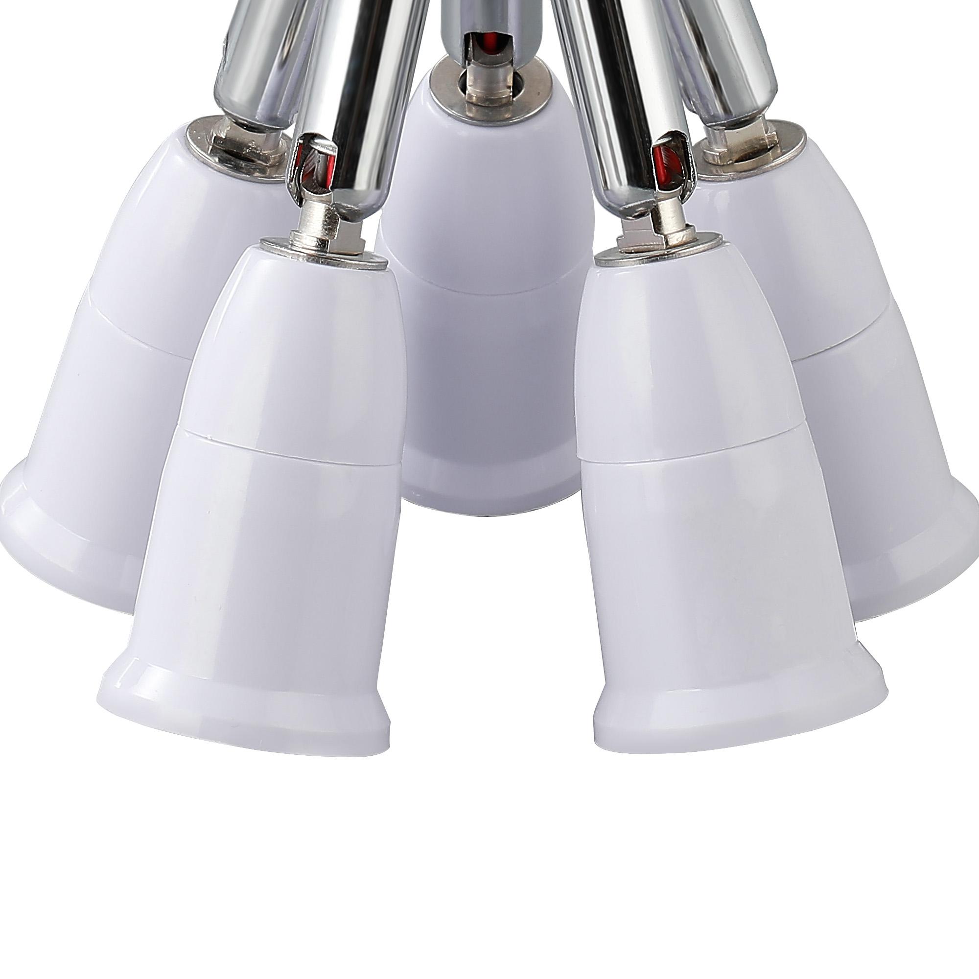 Additions 1 to 5 E27 Converter White Adjustable Lampholders