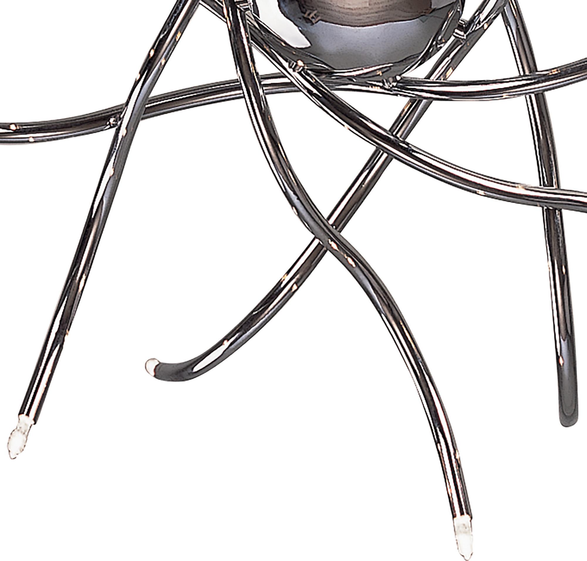 Aire 66cm Telescopic Pendant 16 Light G4 Waved Arms, Polished Chrome, NOT LED/CFL Compatible