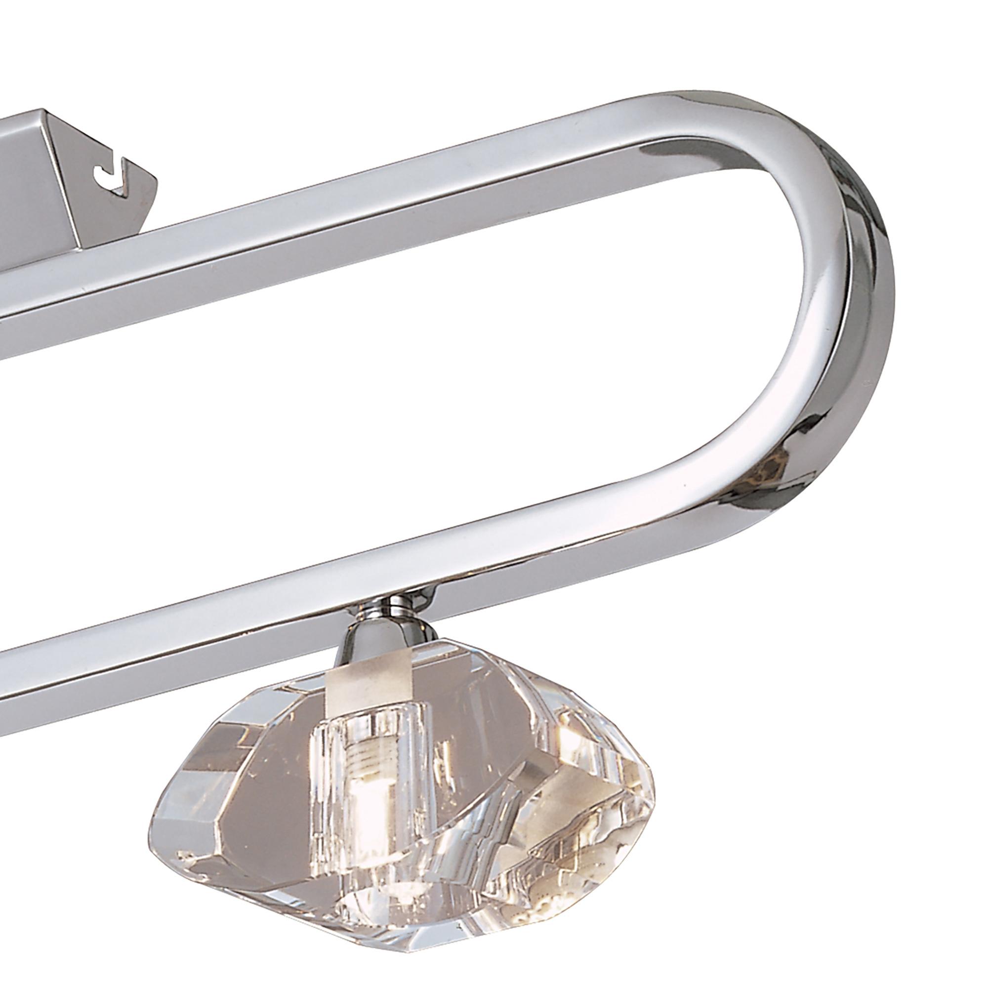 Alfa Ceiling Linear Bar 3 Light G9, Polished Chrome