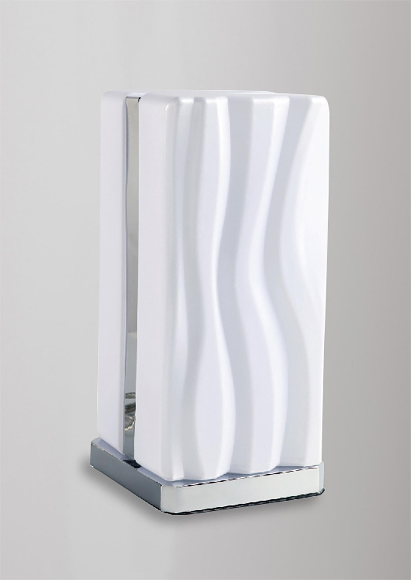 Arena Table Lamp 8W LED White IP20 3000K,1080lm,Polished Chrome/White Acrylic,3yrs Warranty