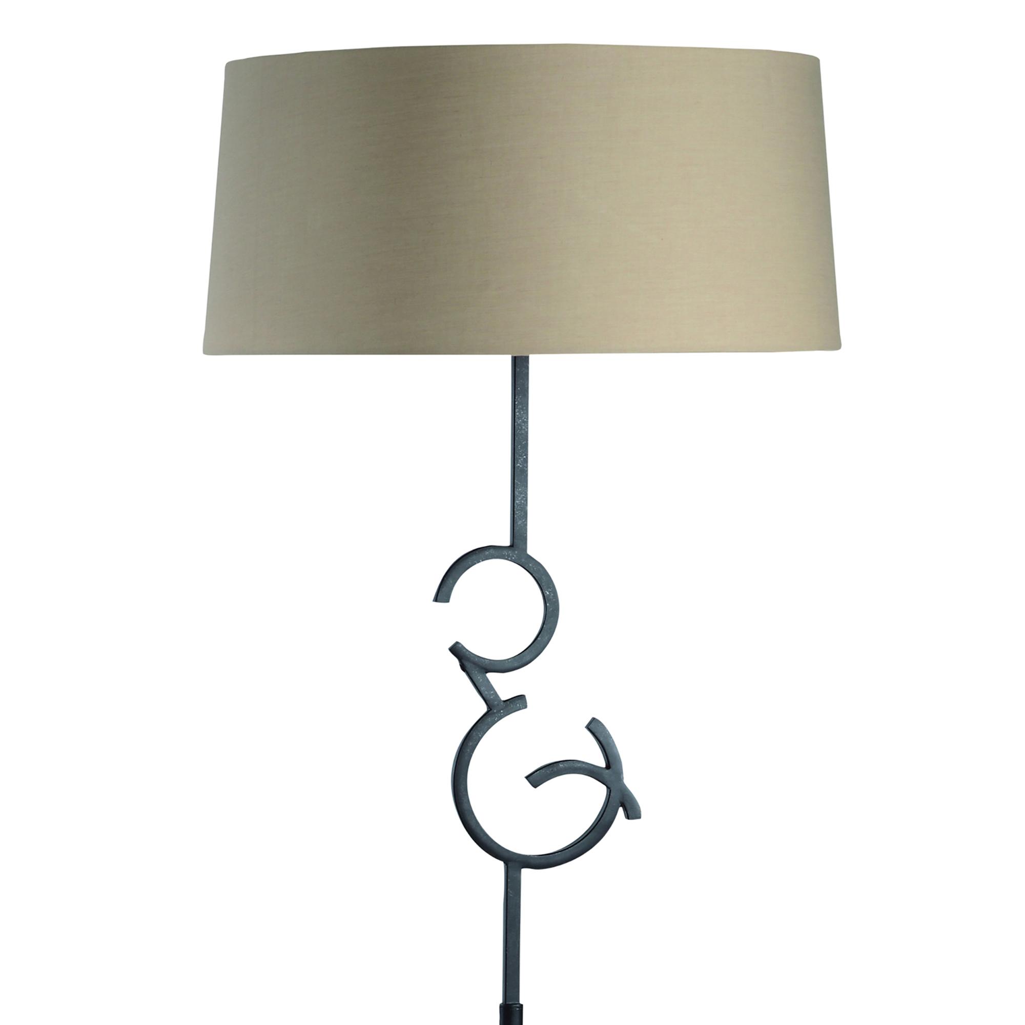 Argi Floor Lamp 3 Light E27 With Taupe Shade Brown Oxide