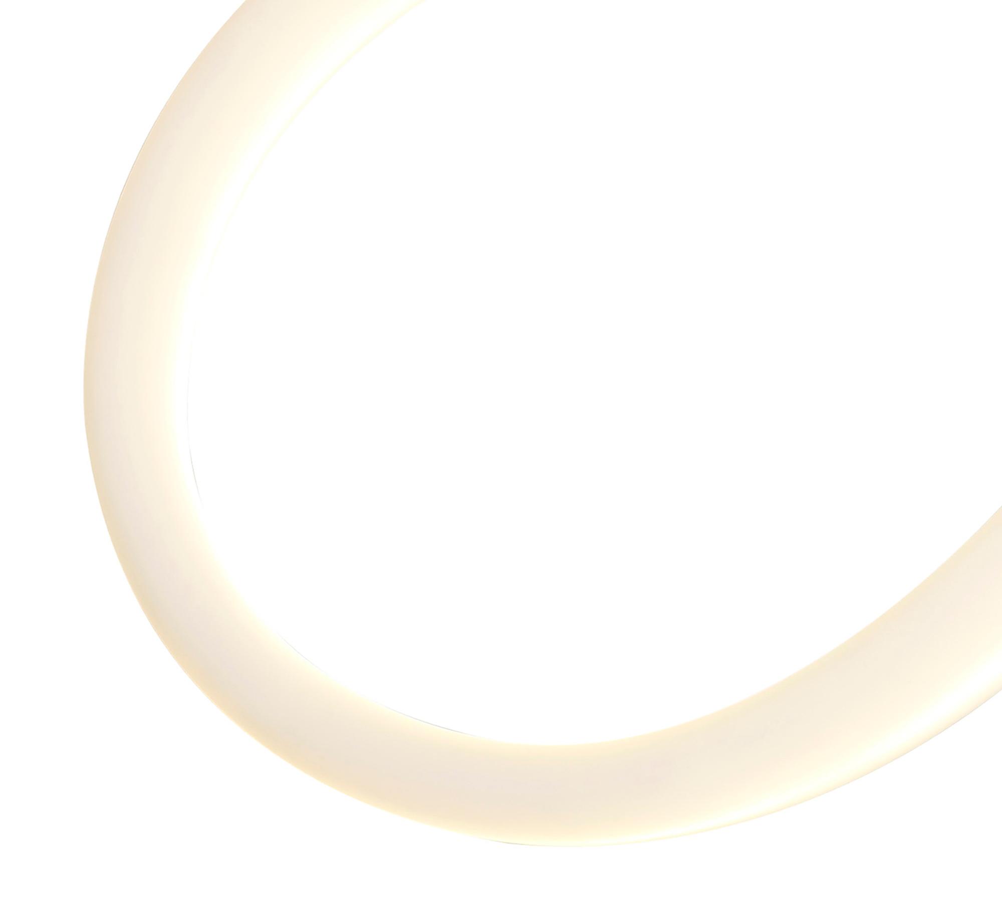 Armonia Semi Flush Small Loop, 18W LED, 3000K, 1350lm, Polished Chrome/Frosted Acrylic, 3yrs Warranty