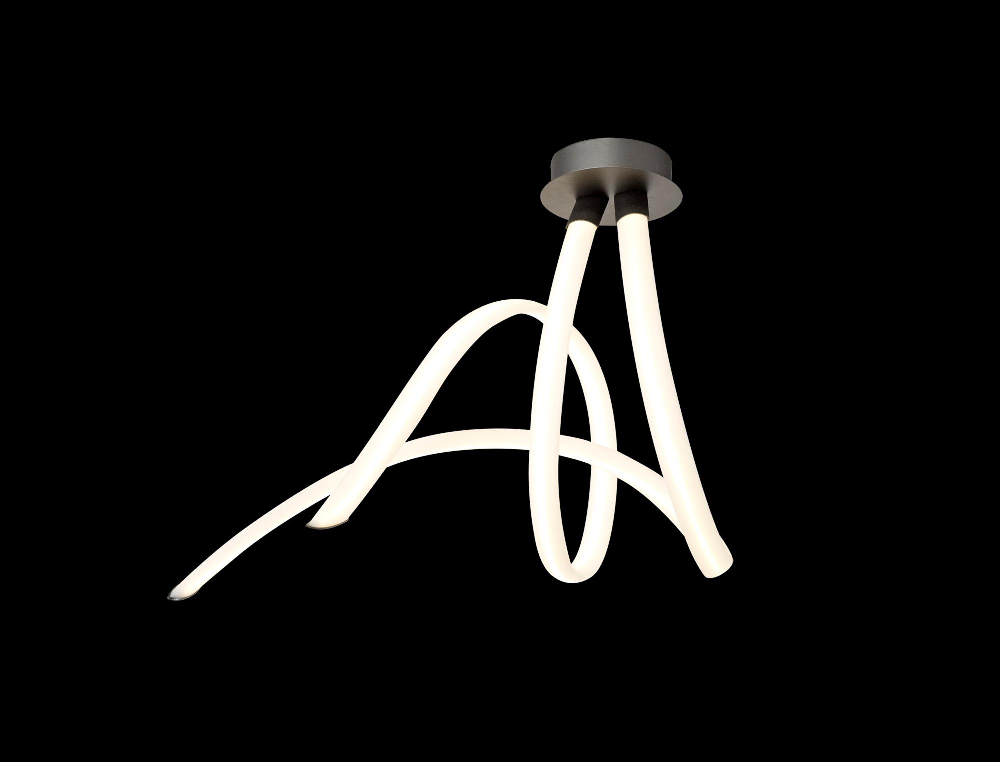 Armonia Semi Flush Spiral, Dimmable, 60W LED, 3000K, 4500lm, Titanium/Frosted Acrylic, 3yrs Warranty
