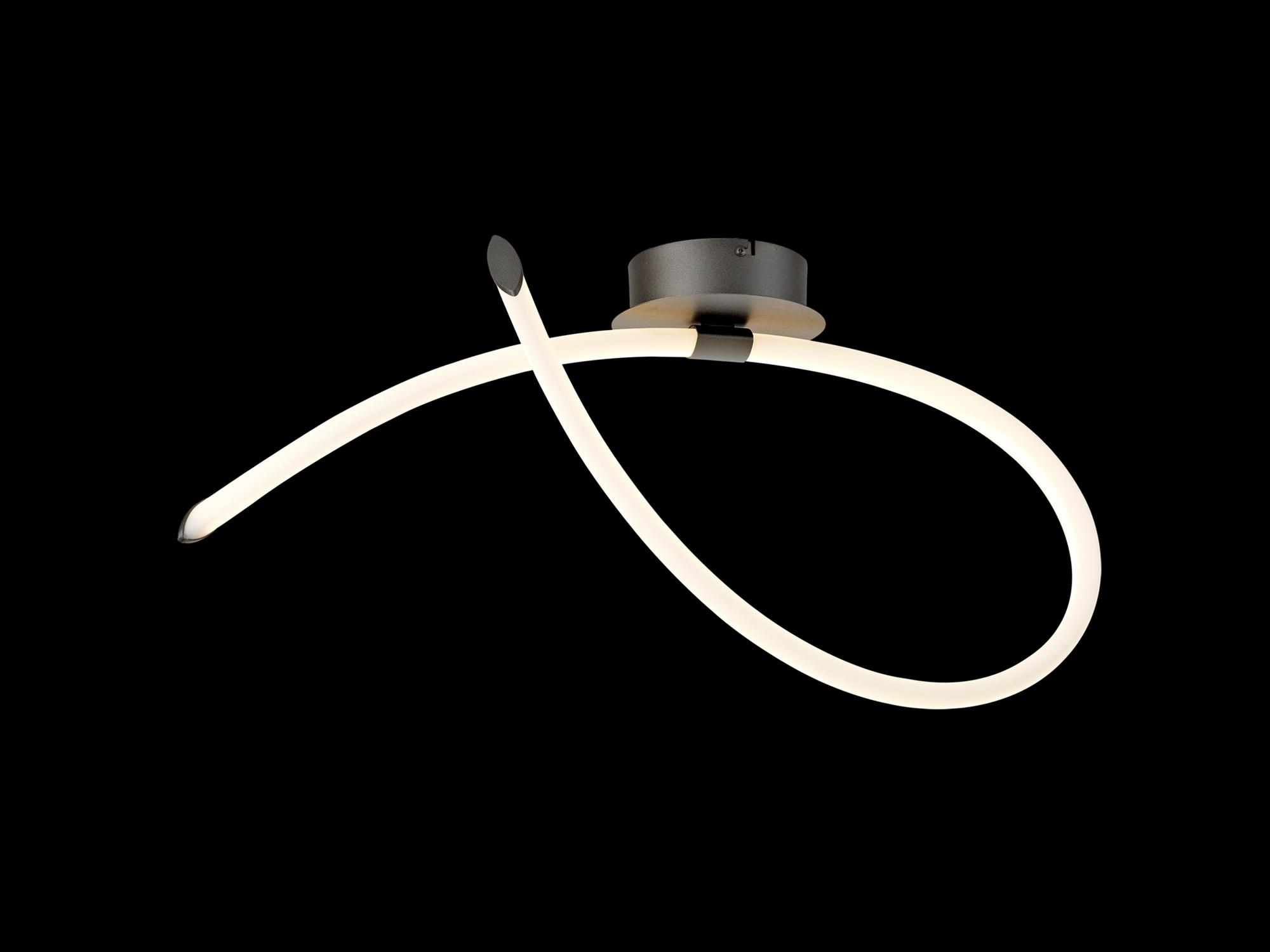 Armonia Semi Flush Loop, Dimmable, 25W LED, 3000K, 1875lm, Titanium/Frosted Acrylic, 3yrs Warranty