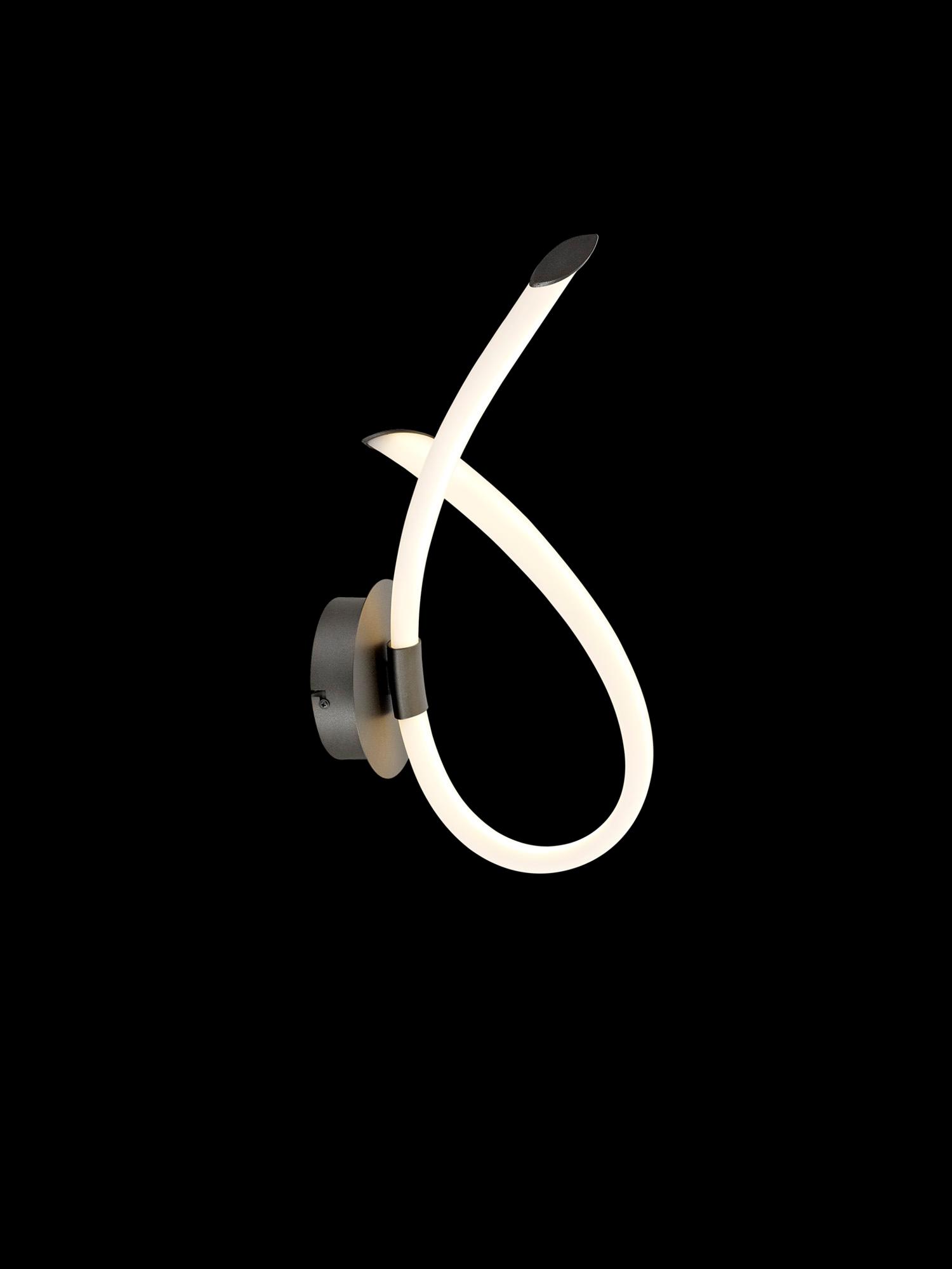Armonia Wall Lamp Loop, Dimmable, 18W LED, 3000K, 1350lm, Titanium/Frosted Acrylic, 3yrs Warranty