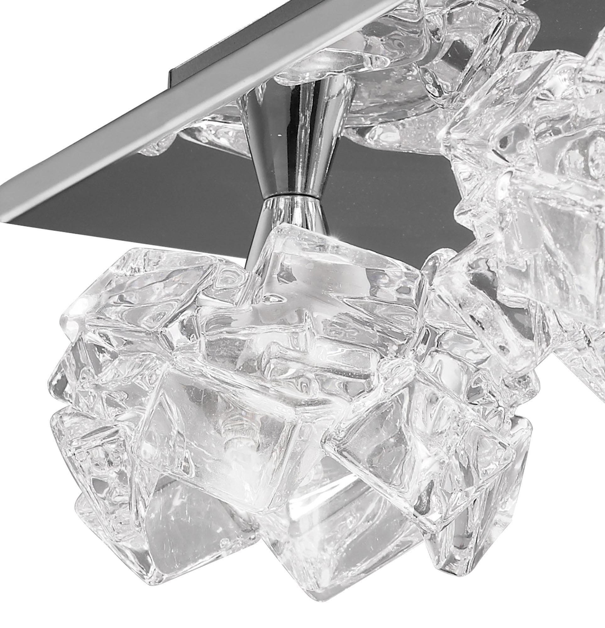 Artic Flush Ceiling 4 Light G9 Square, Polished Chrome
