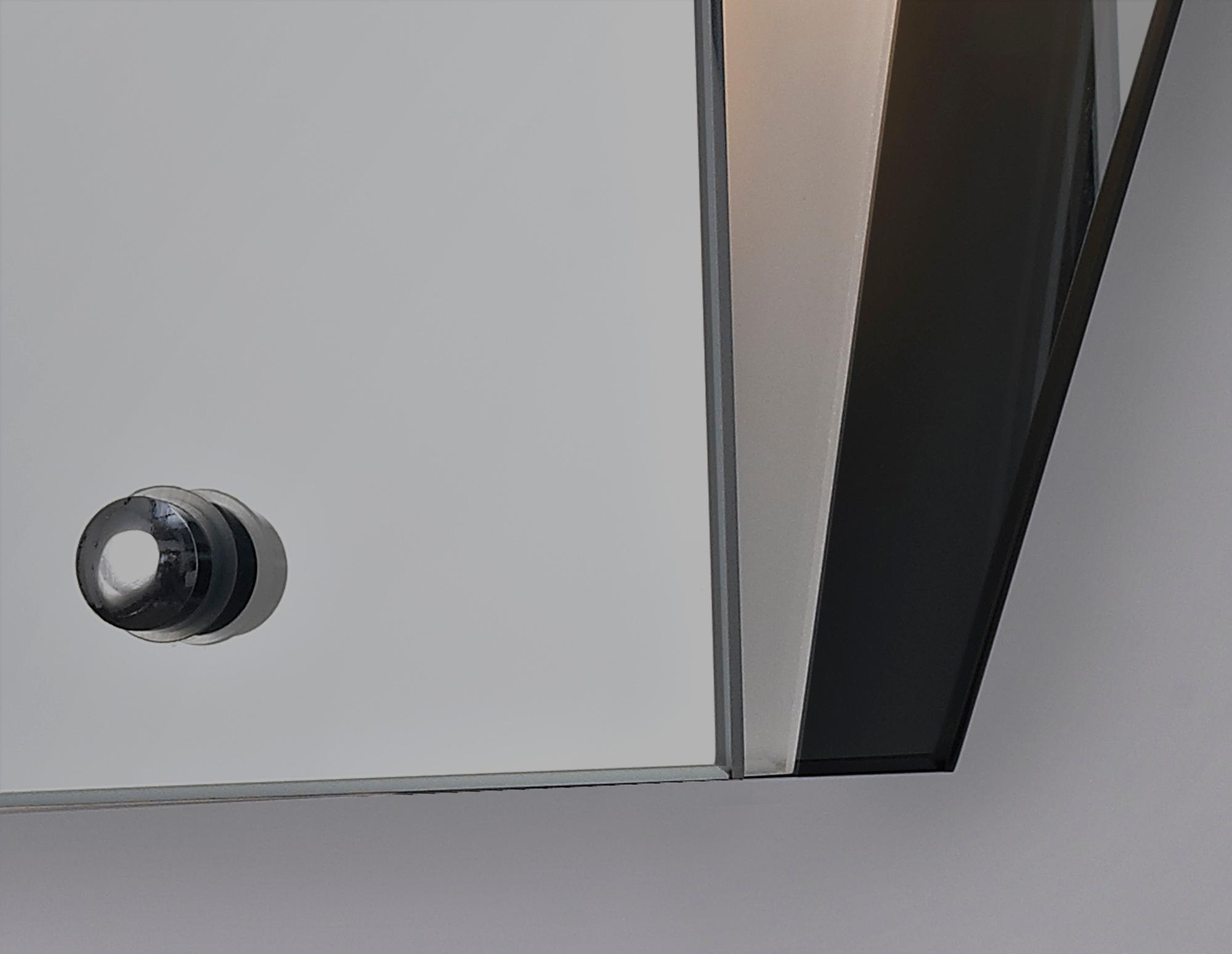 * Atlantis 250 x 260mm Wall Lamp, 1 Light E27 Smoked Mirror/Frosted
