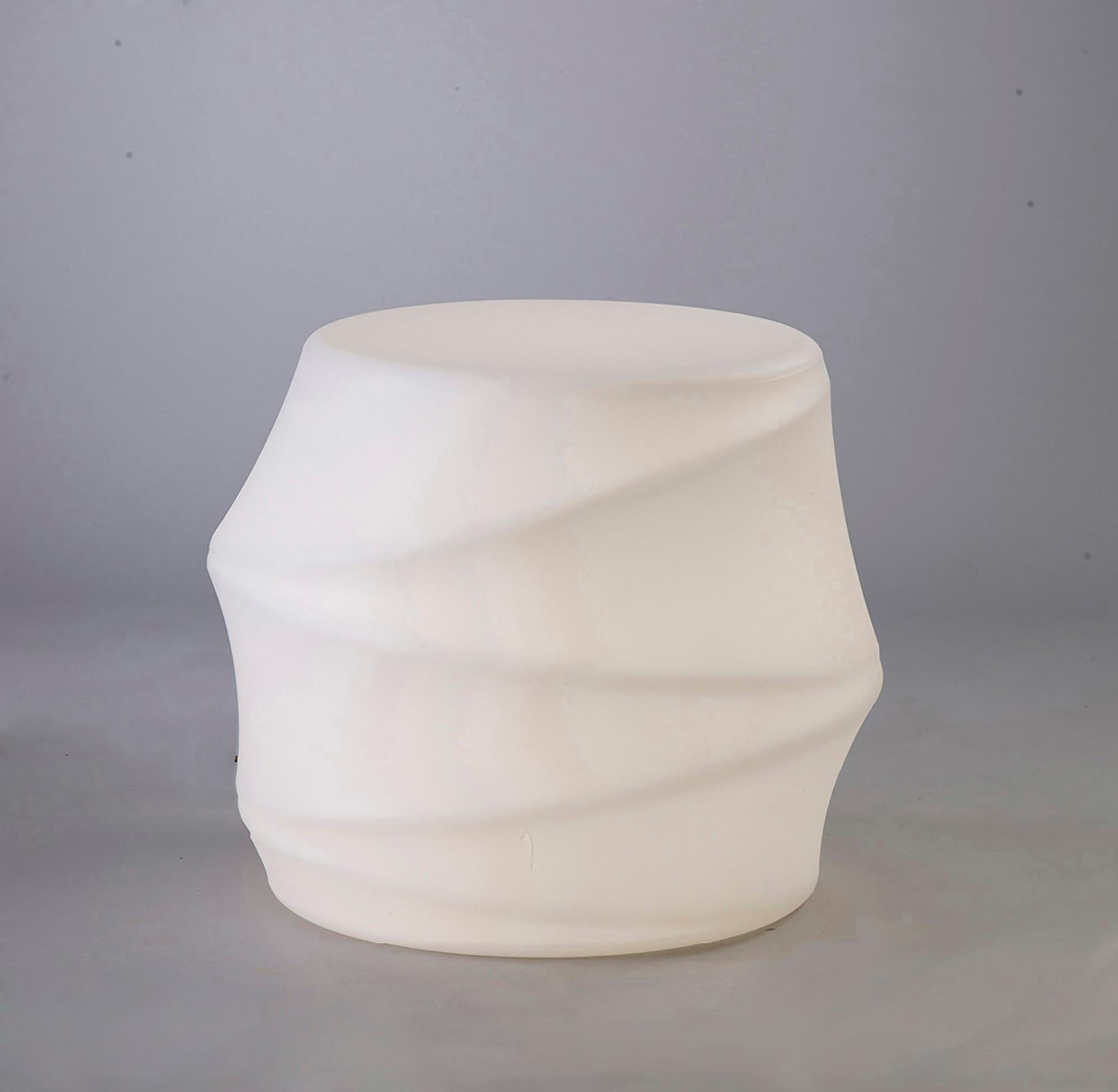 Bambu Stool 1 Light E27 Outdoor IP65, Opal White