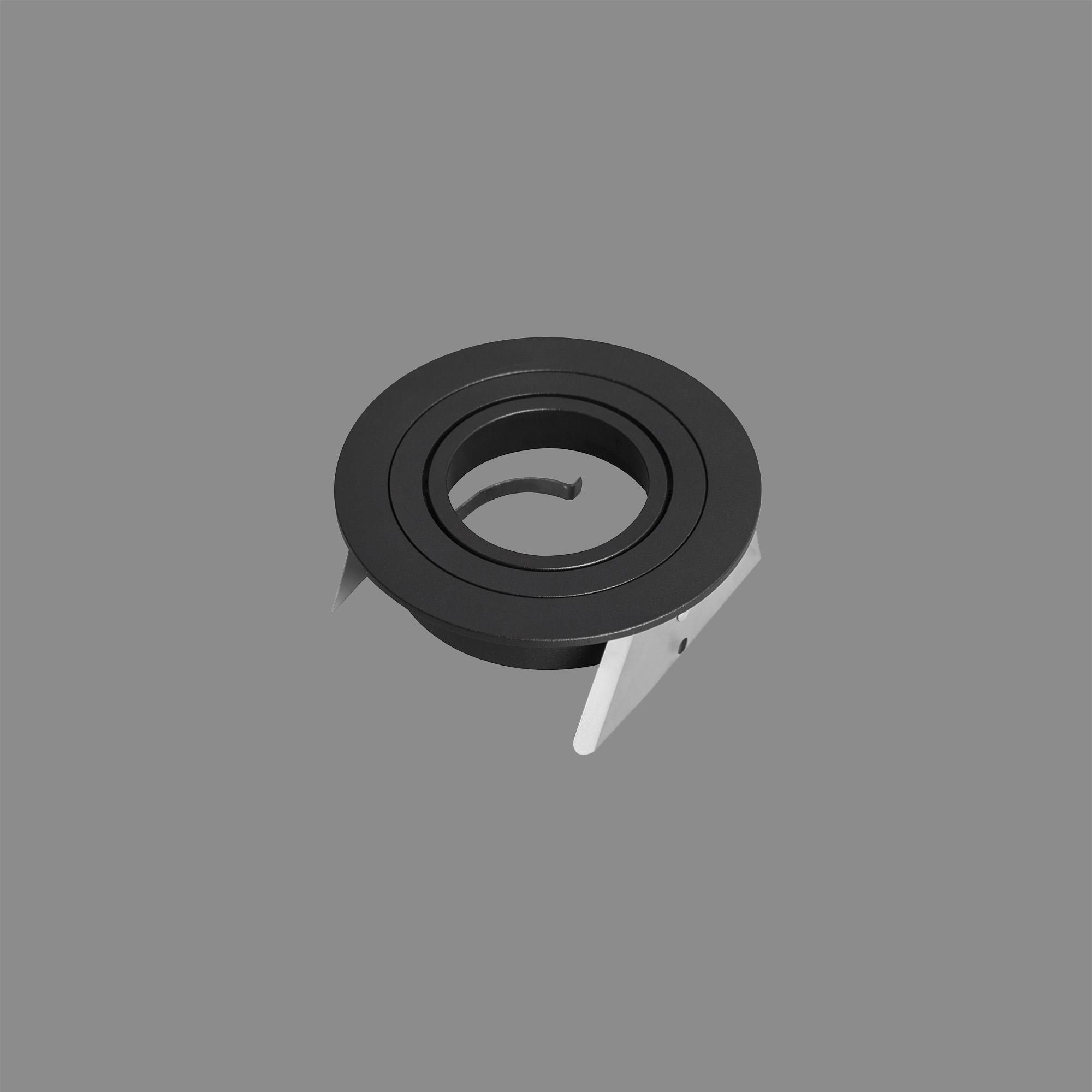 Basico GU10 Downlight 9.5cm Round 1 x GU10 Max 12W Black, Cut Out: 80mm, Lampholder Included