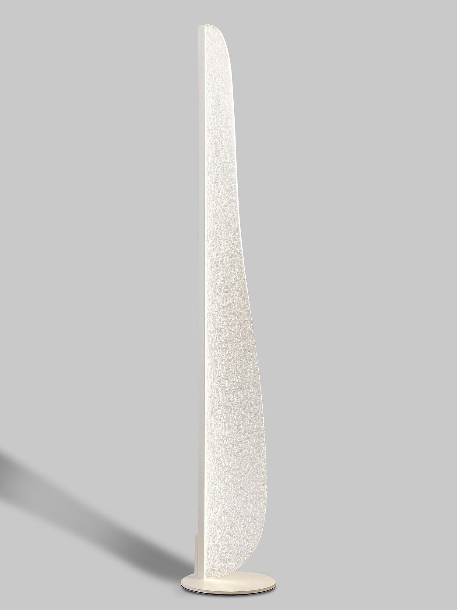 Bianca Small Floor Lamp, 20W LED, 3000K, 1200lm, White, Acrylic, 3yrs Warranty