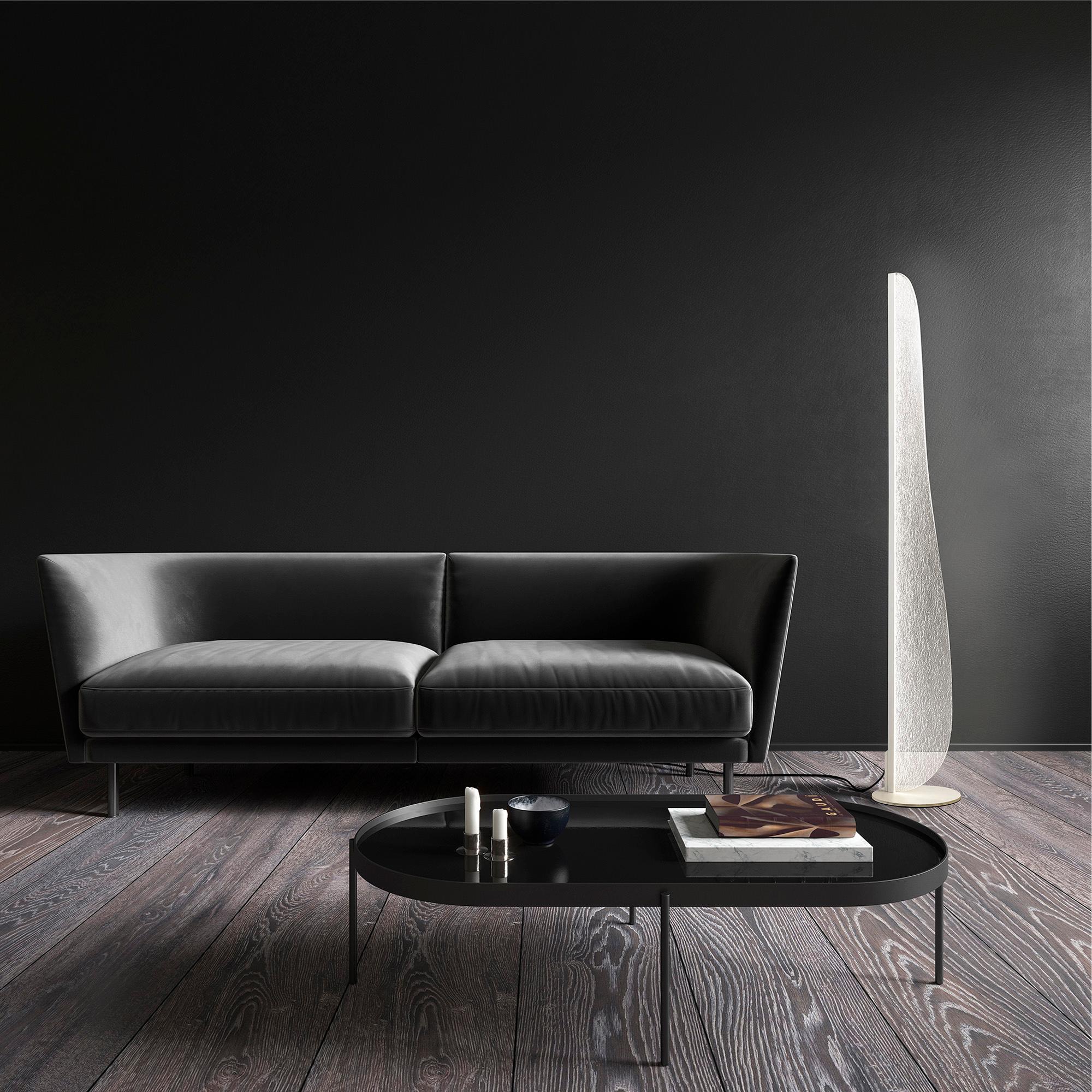 Bianca Small Floor Lamp, 20W LED, 3000K, 1200lm, White, Acrylic, 3yrs Warranty