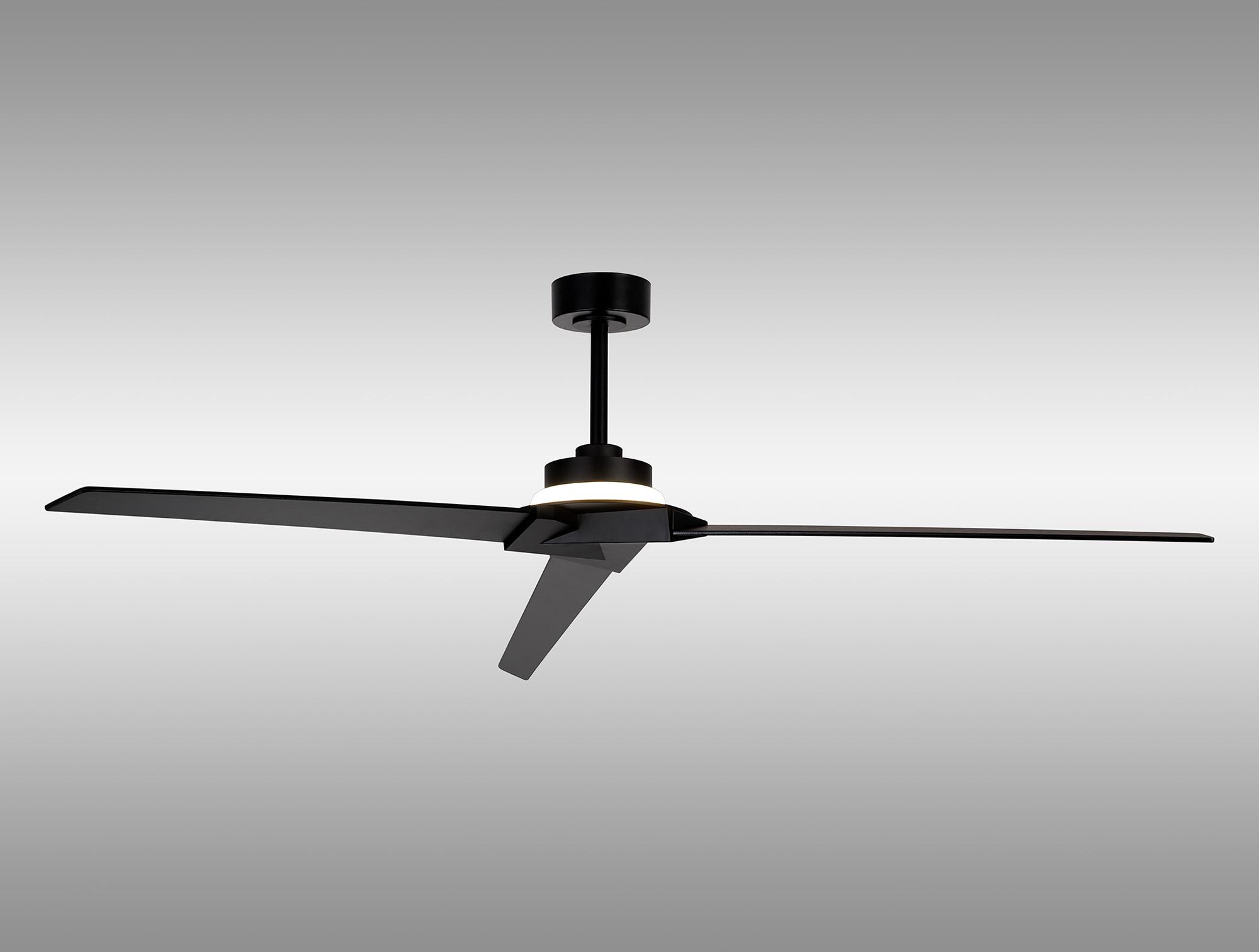 Brisa 175cm 20W LED Dimmable Light With 40W Reversible Fan, 2700-5000K Remote & APP Control, Black, Reversible Blades, 1400lm, IP44, 5yrs Warranty