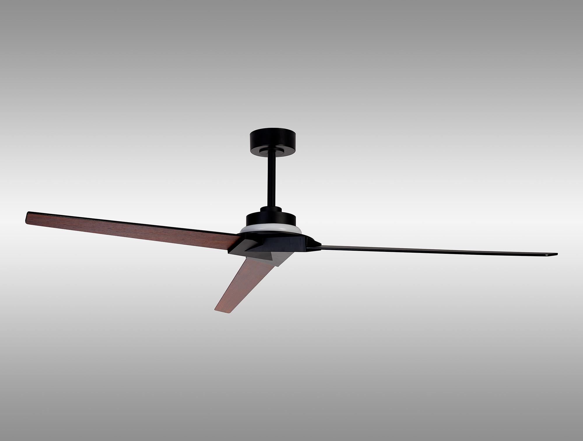 Brisa Mini 150cm 20W LED Dimmable Ceiling Light With Fan, 2700-5000K Remote & APP Control, Black/Wood, Reversible Blades, 1400lm, IP44, 5yrs Warranty