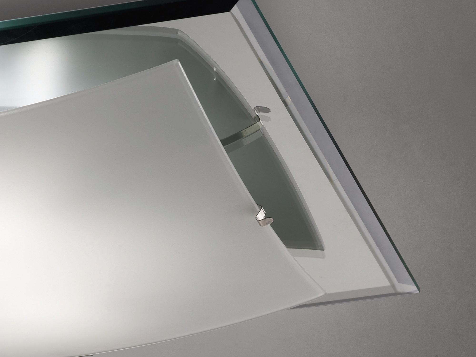 * Brooklyn Flush Ceiling, 420mm Square, 3 Light E27 Frosted/Smoked Mirror